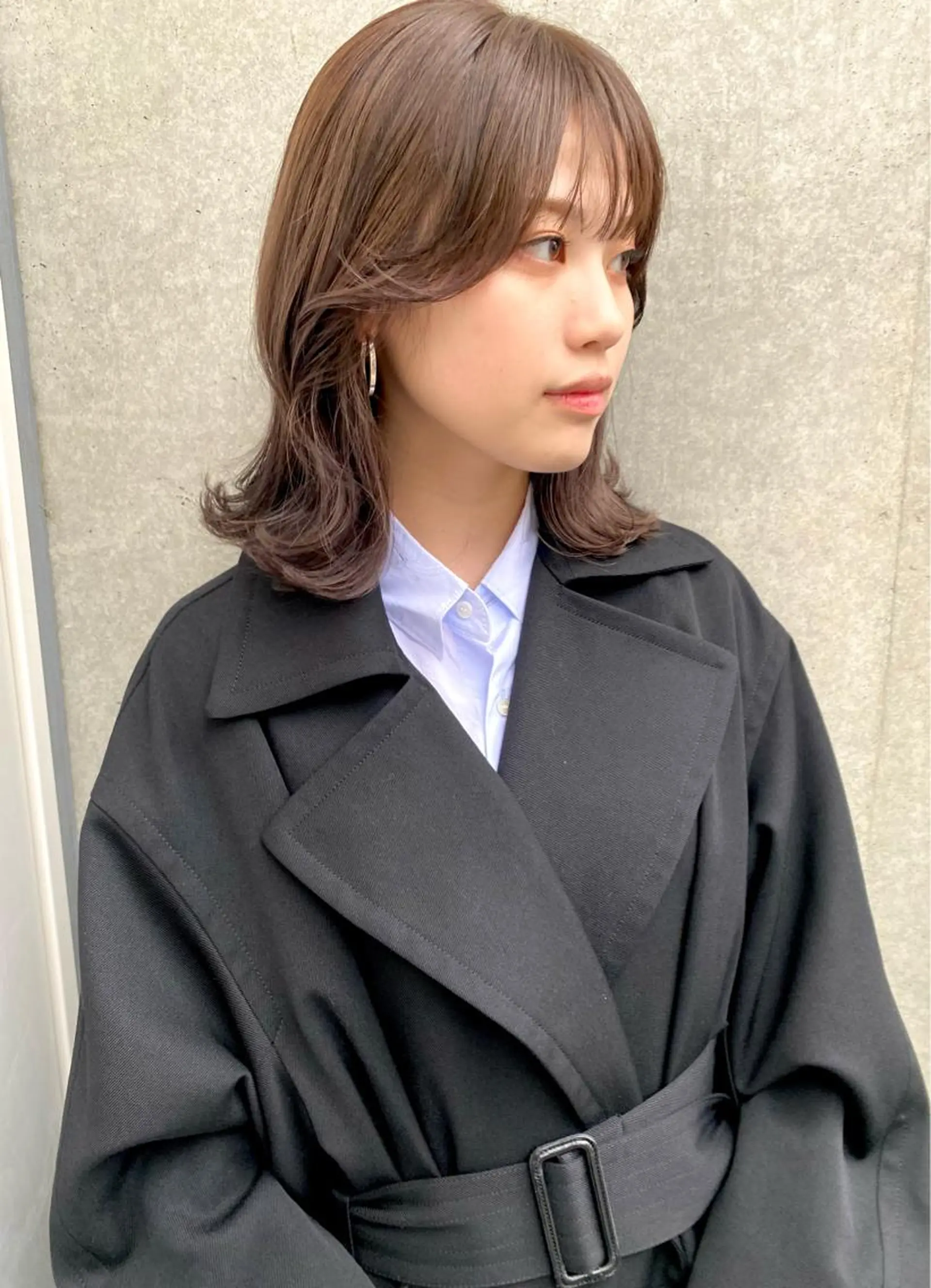 ミディアム カラー カット ヘアカラー トリートメント レイヤー/柔色 カラー/SAkiのヘアスタイル