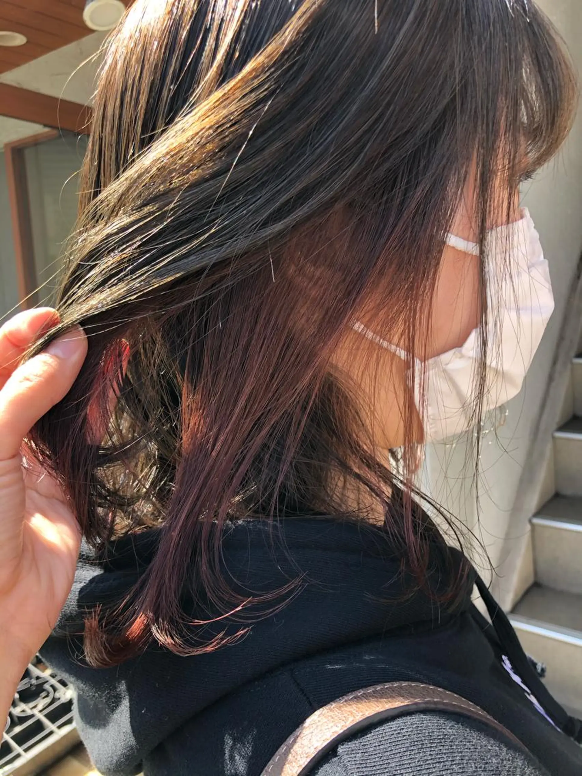 ミディアム カット ヘアカラー 國次 夕貴のヘアスタイル