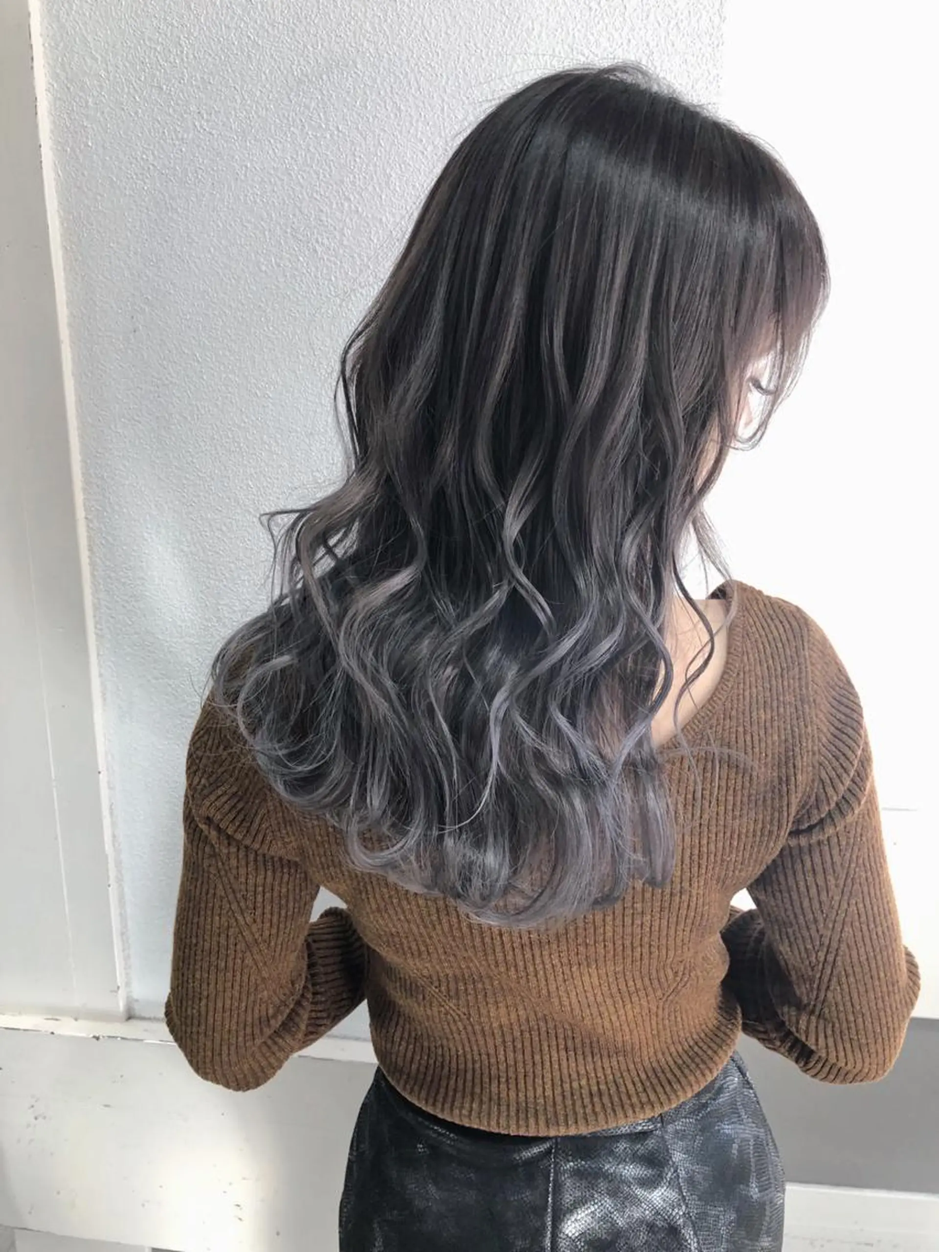 セミロング カラー グラデーションカラー ラベンダーカラー シルバー ヘアカラー トリートメント GiseL天神カラー 髪質改善/ブリーチのヘアスタイル