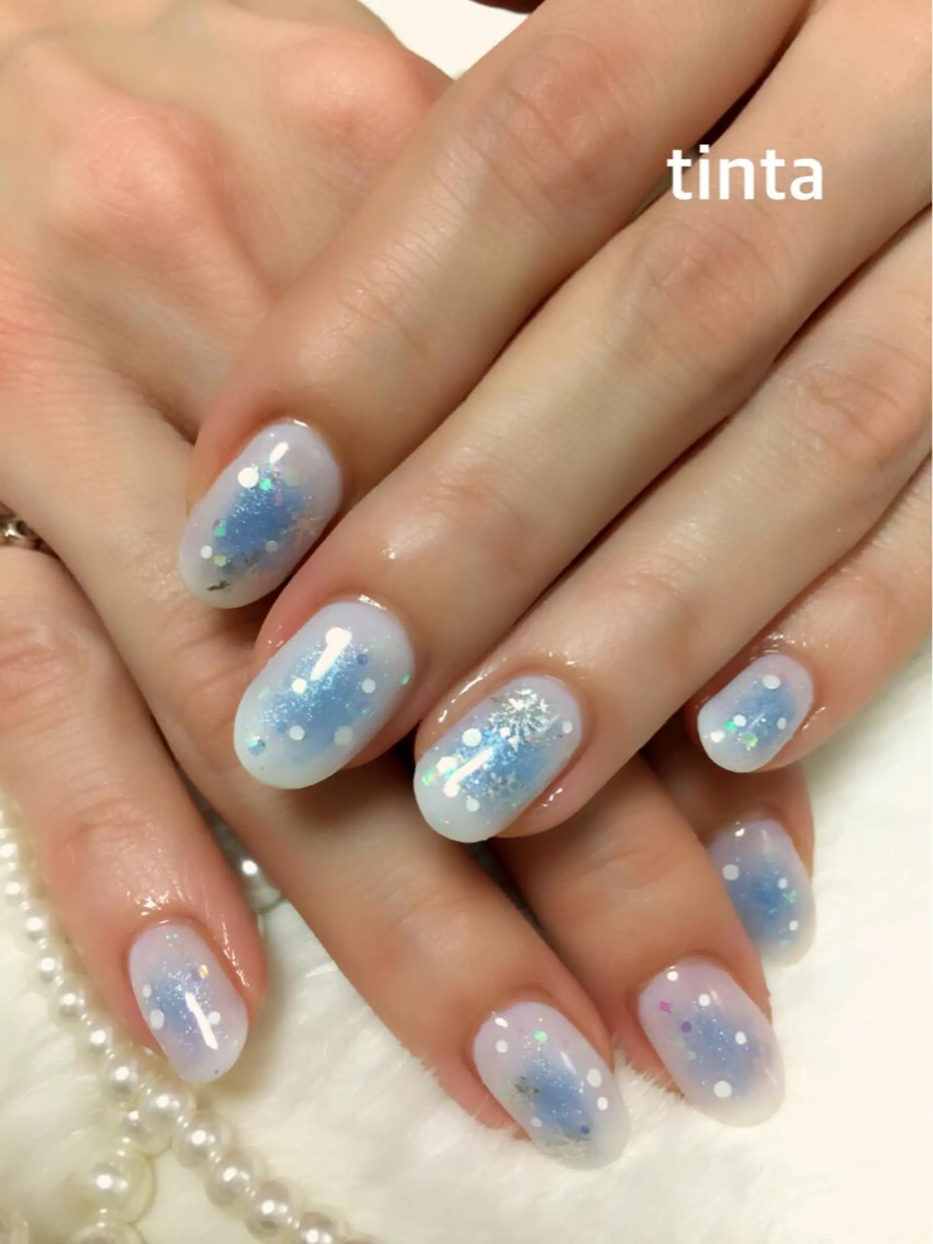 ネイル チークネイル 冬ネイル 馬場 典子のネイルデザイン