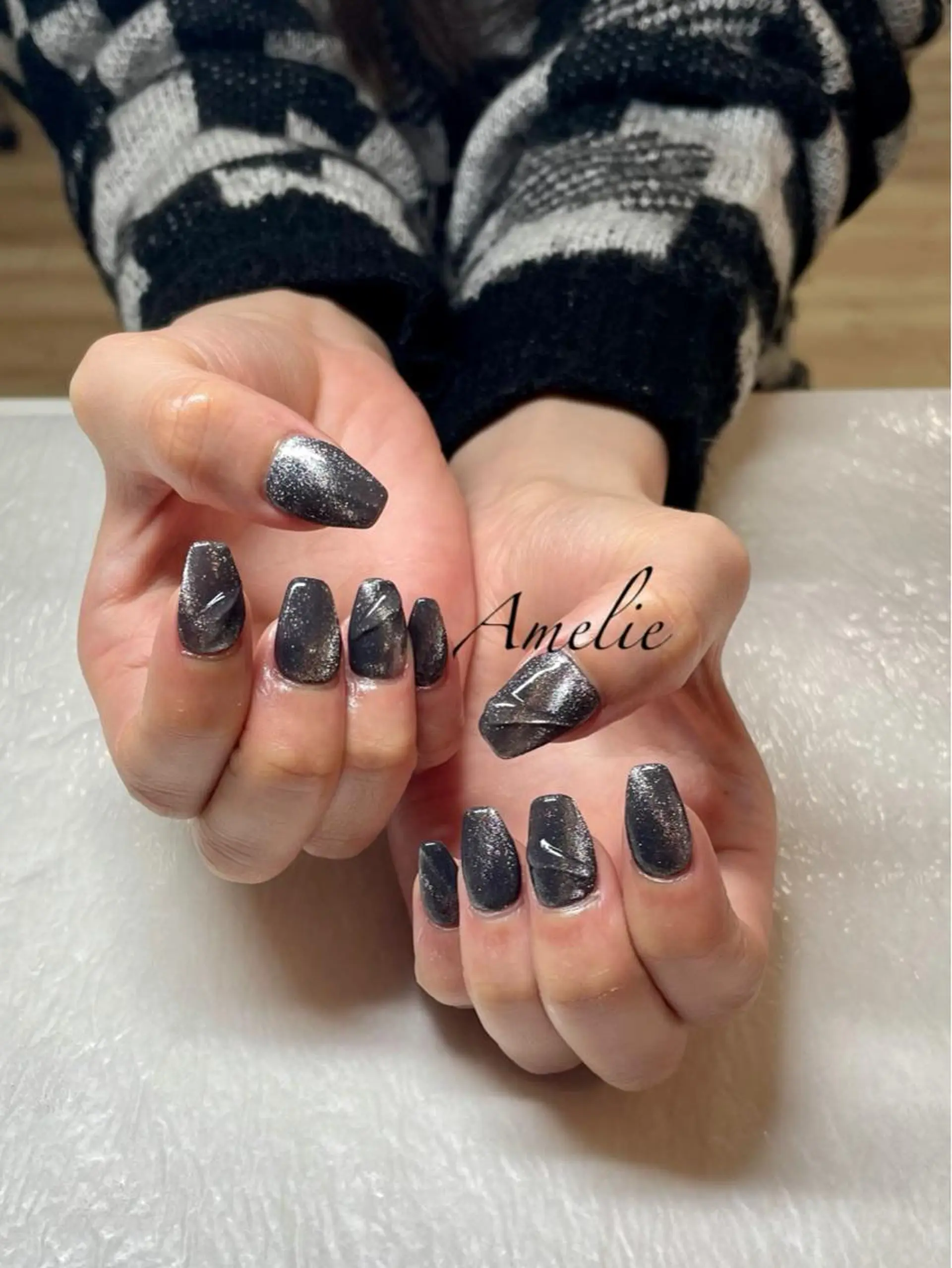 ネイル 長さ出し マグネットネイル スカルプネイル yo koのネイルデザイン