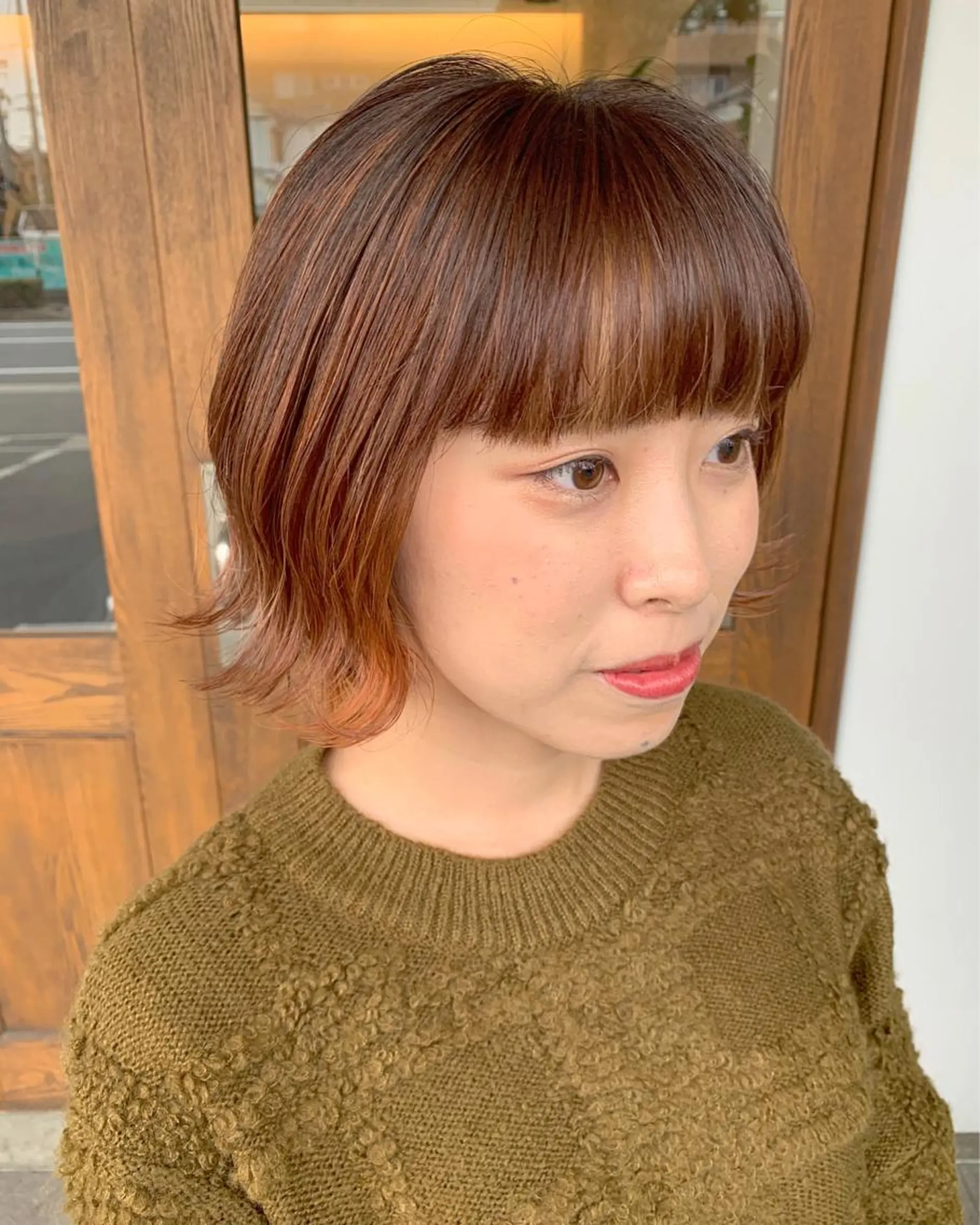 ショート カラー ハイライトカラー インナーカラー ハイライト 吉原 由菜のヘアスタイル
