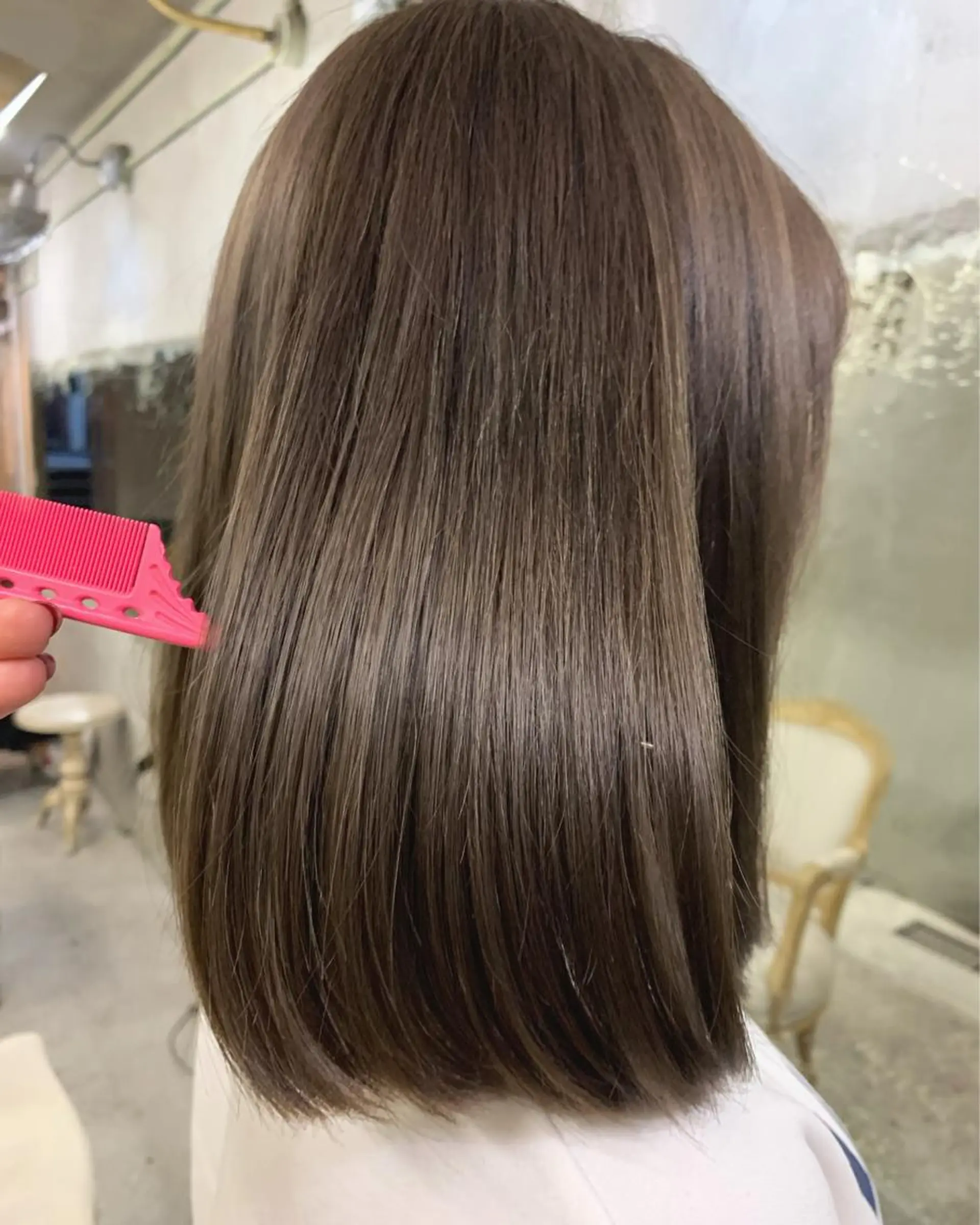 ミディアム カラー ベージュカラー モカベージュ 似合わせカラー🫶 小川千波のヘアスタイル