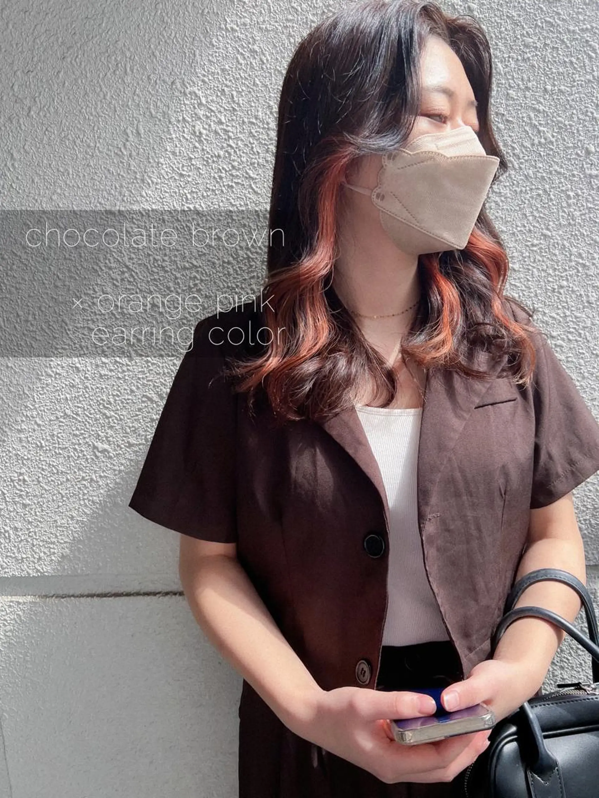 セミロング カラー イヤリングカラー ヘアカラー カラーパティシエ facce🌼ikoのヘアスタイル