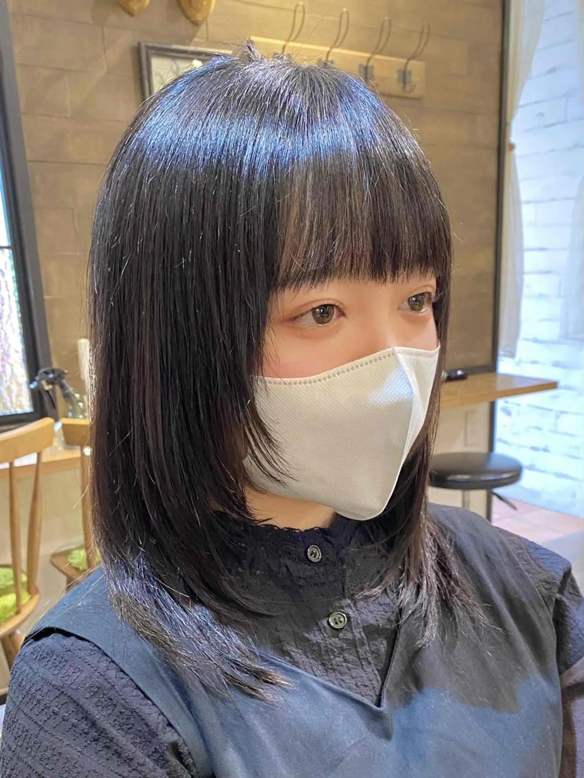 ミディアム カラー ショートボブ ミディアムレイヤー ハイライトカラー ボブ 顔まわりレイヤー Neolive plus所属・前田 裕介のヘアスタイル