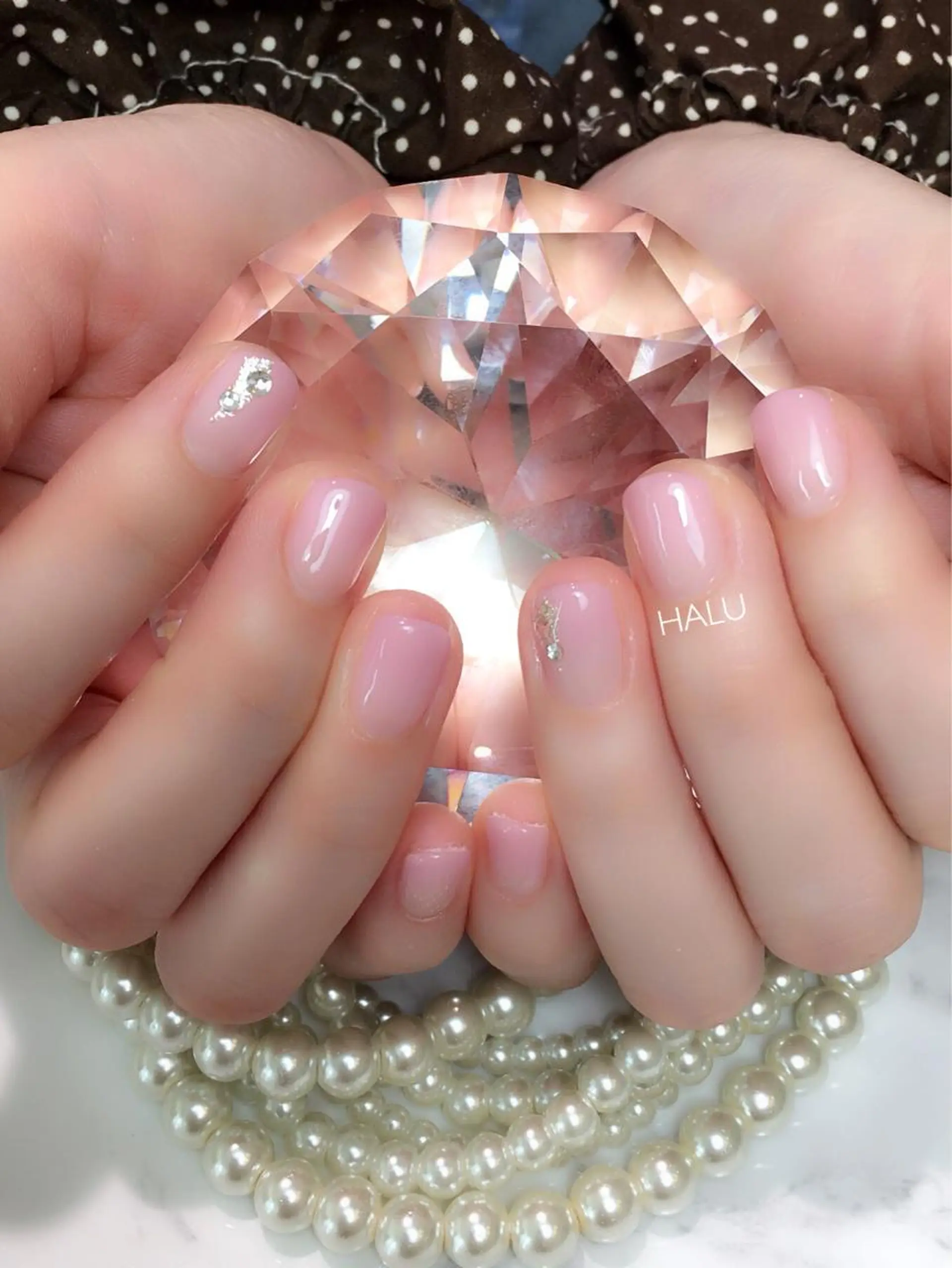 ネイル ブルー グラデーション ピンク HALU ハルのネイルデザイン