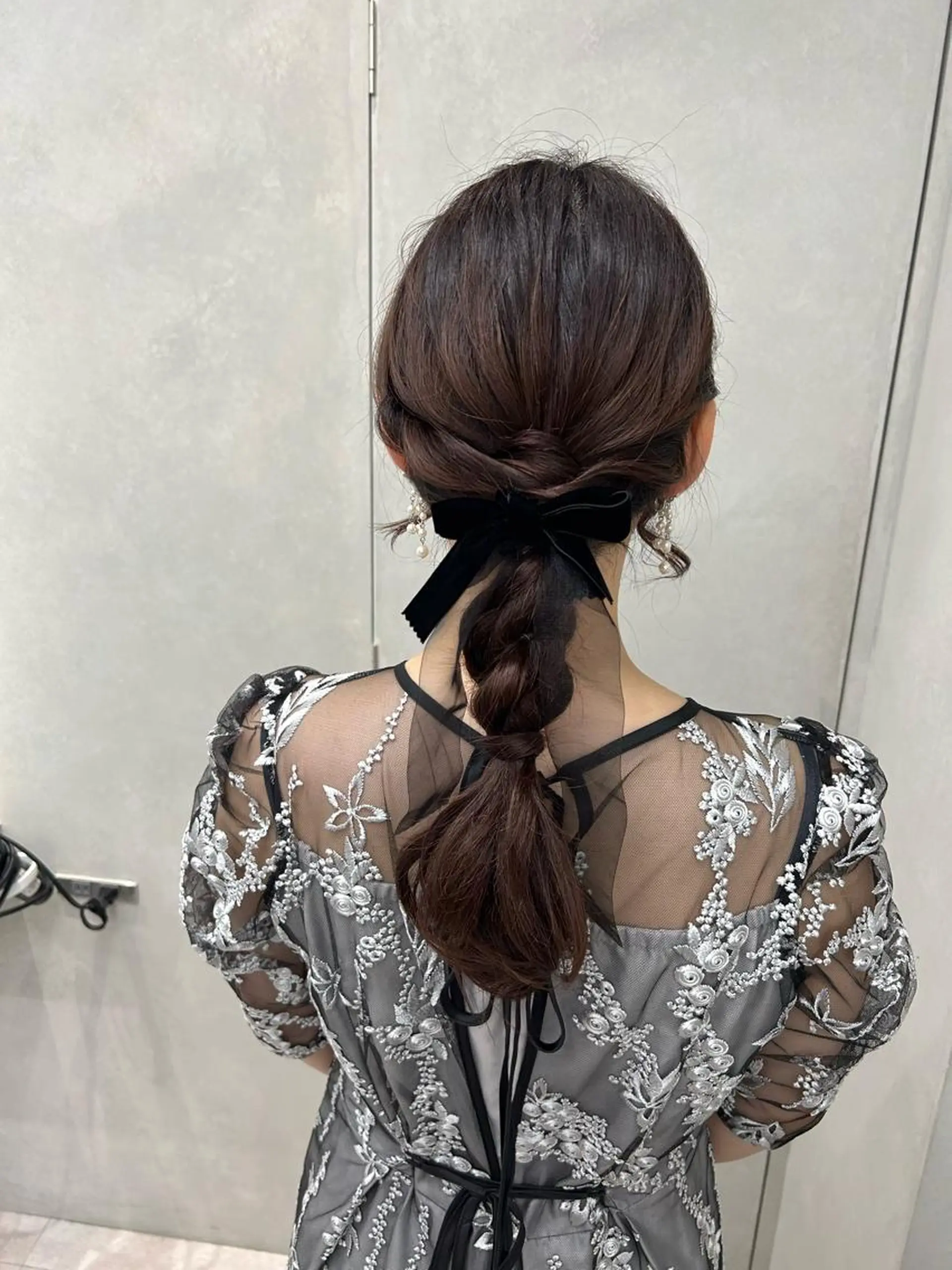 セミロング 卒業式ヘアセット🎀 ヘアアレンジのヘアスタイル