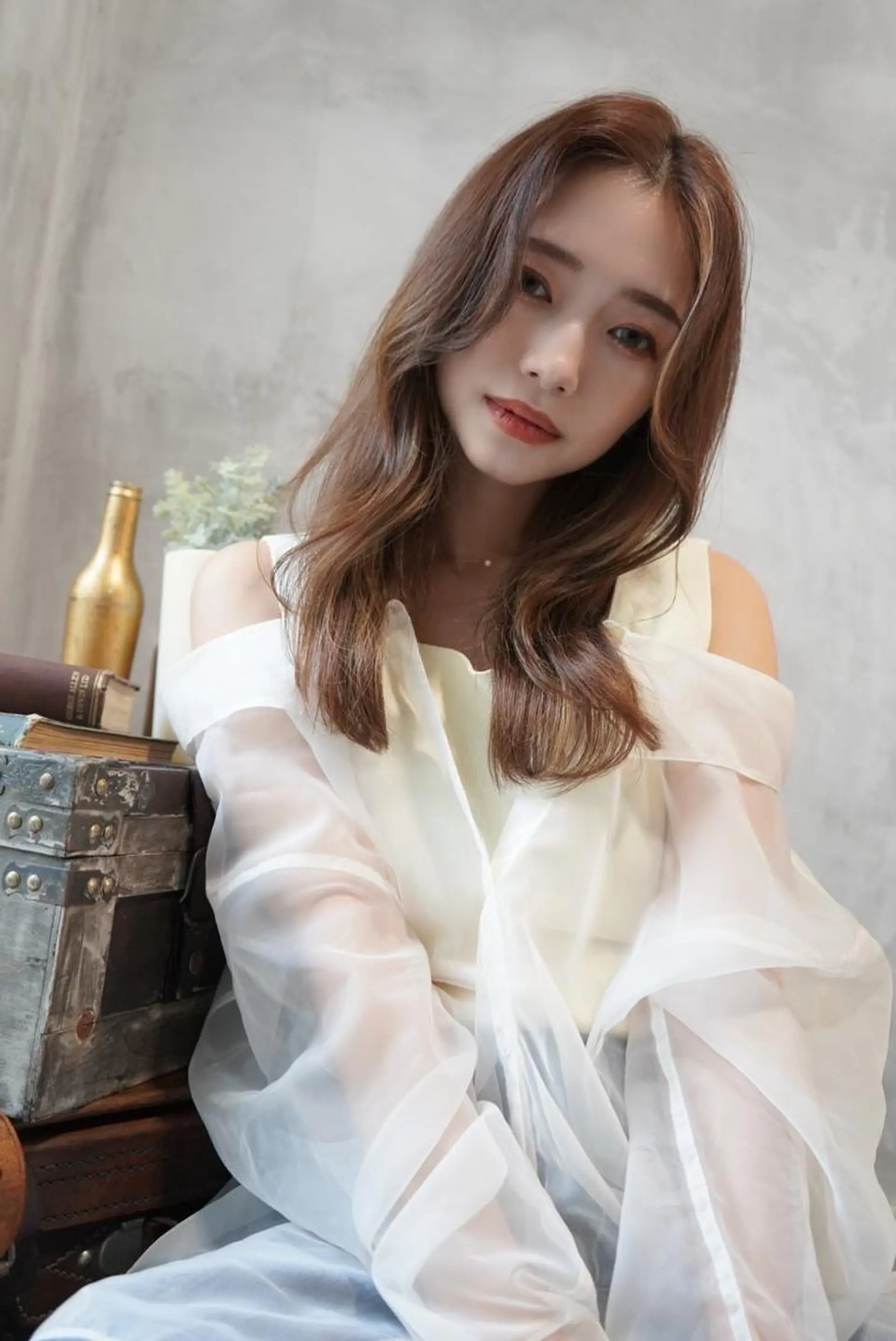 カラー ロング カット ヘアカラー トリートメント ANGELICA 難波店のヘアスタイル