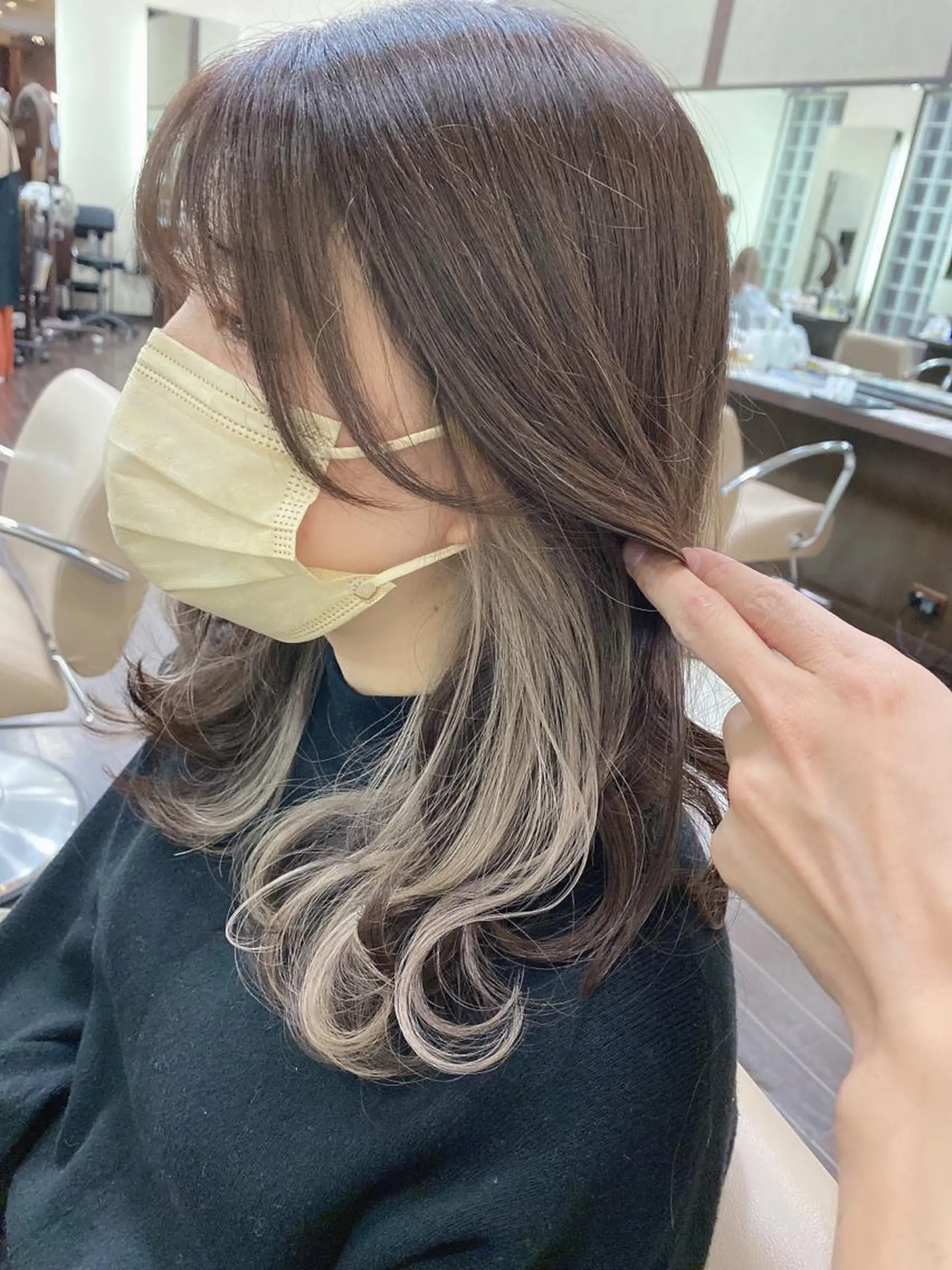 セミロング ヘアカラー トリートメント 具志 正太のヘアスタイル