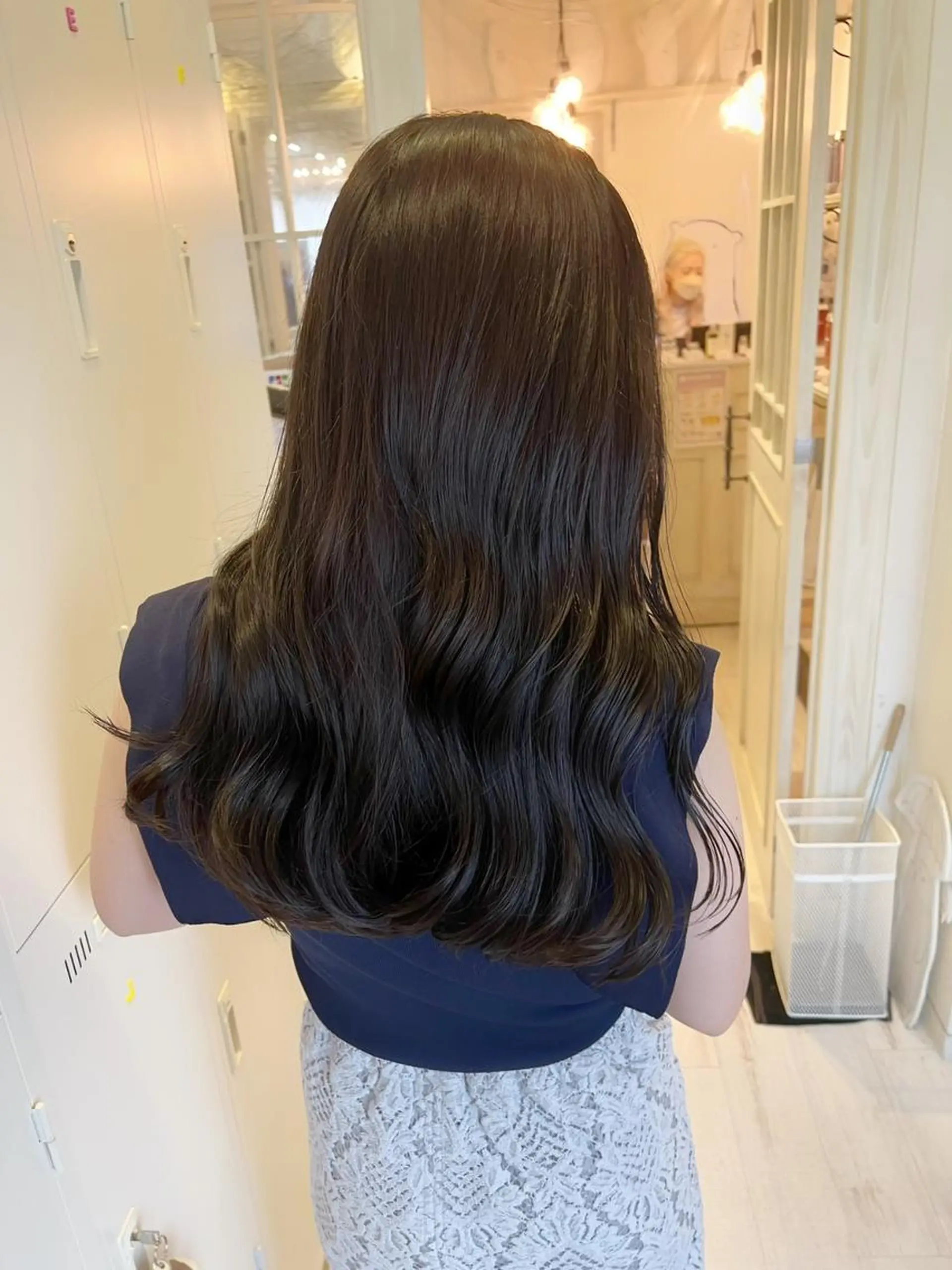 ロング カラー アディクシーカラー アクアカラー アッシュ バレイヤージュ ミストバング N° uairo 川崎店【ユアイロ】のヘアスタイル