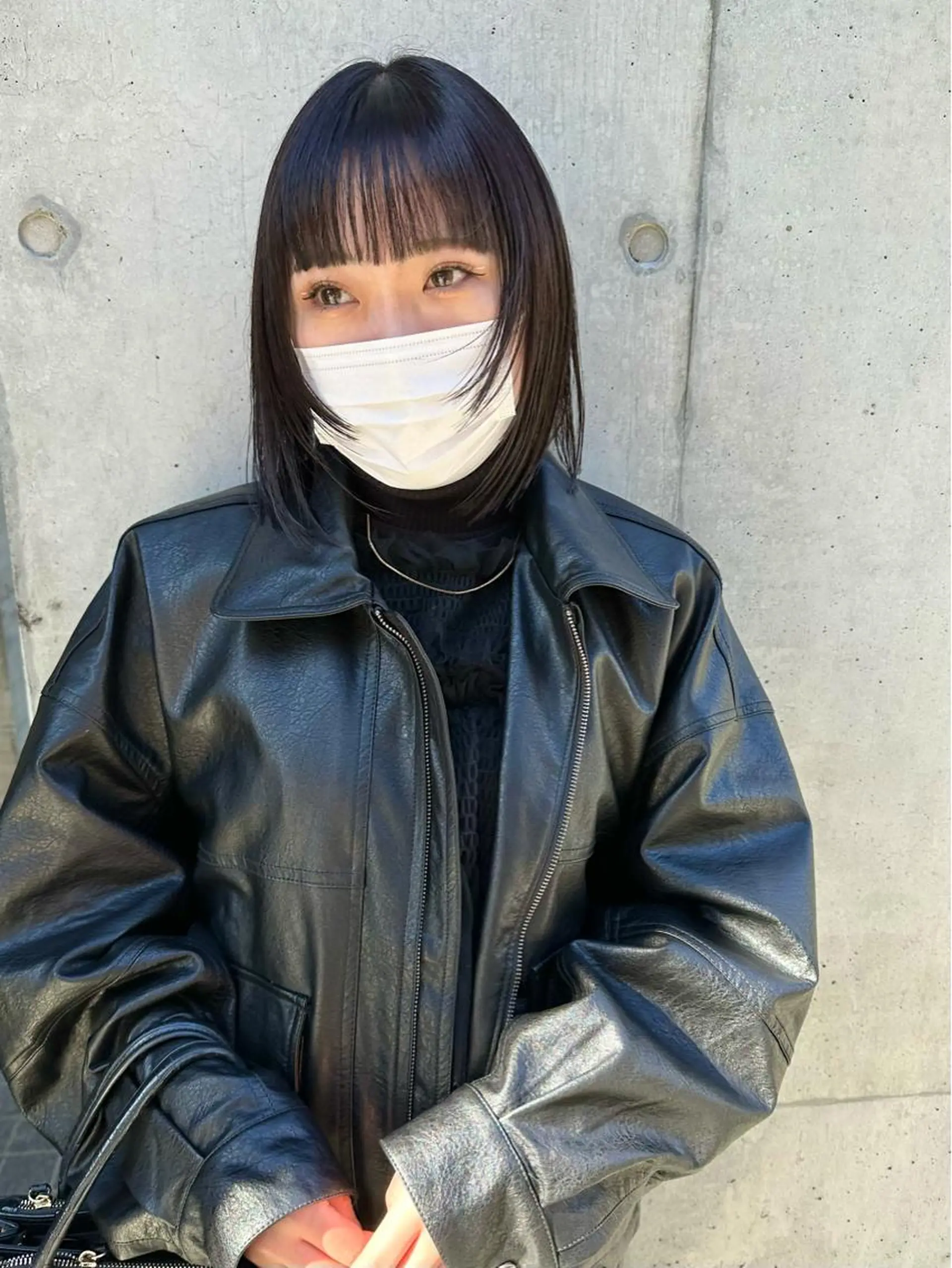 ミディアム カラー 顔まわりレイヤー レイヤーカット カット ヘアカラー トリートメント パーマ/透明感カラー /ボブ/吉田一生のヘアスタイル