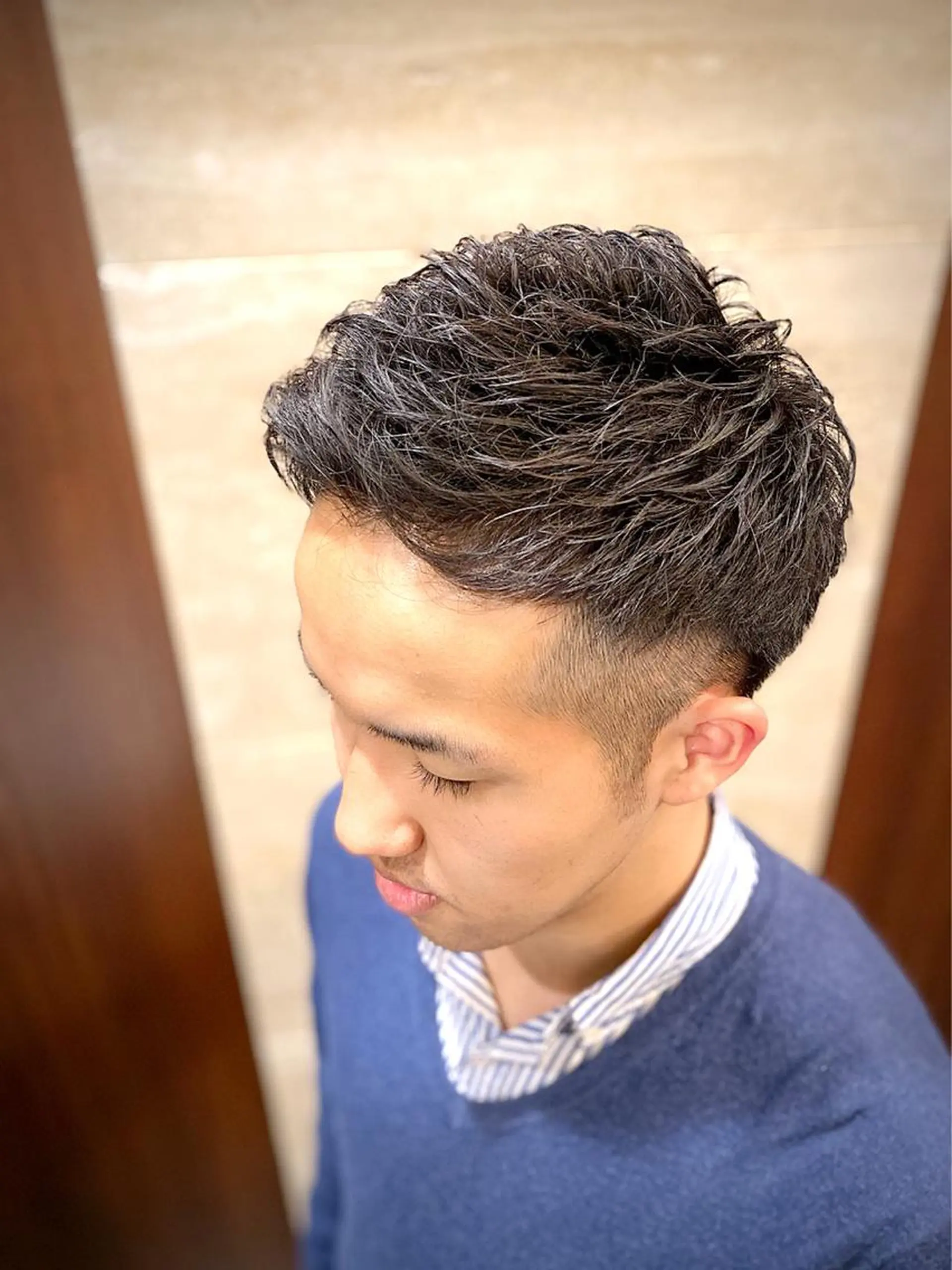 ショート パーマ メンズ 山田 哲平のヘアスタイル