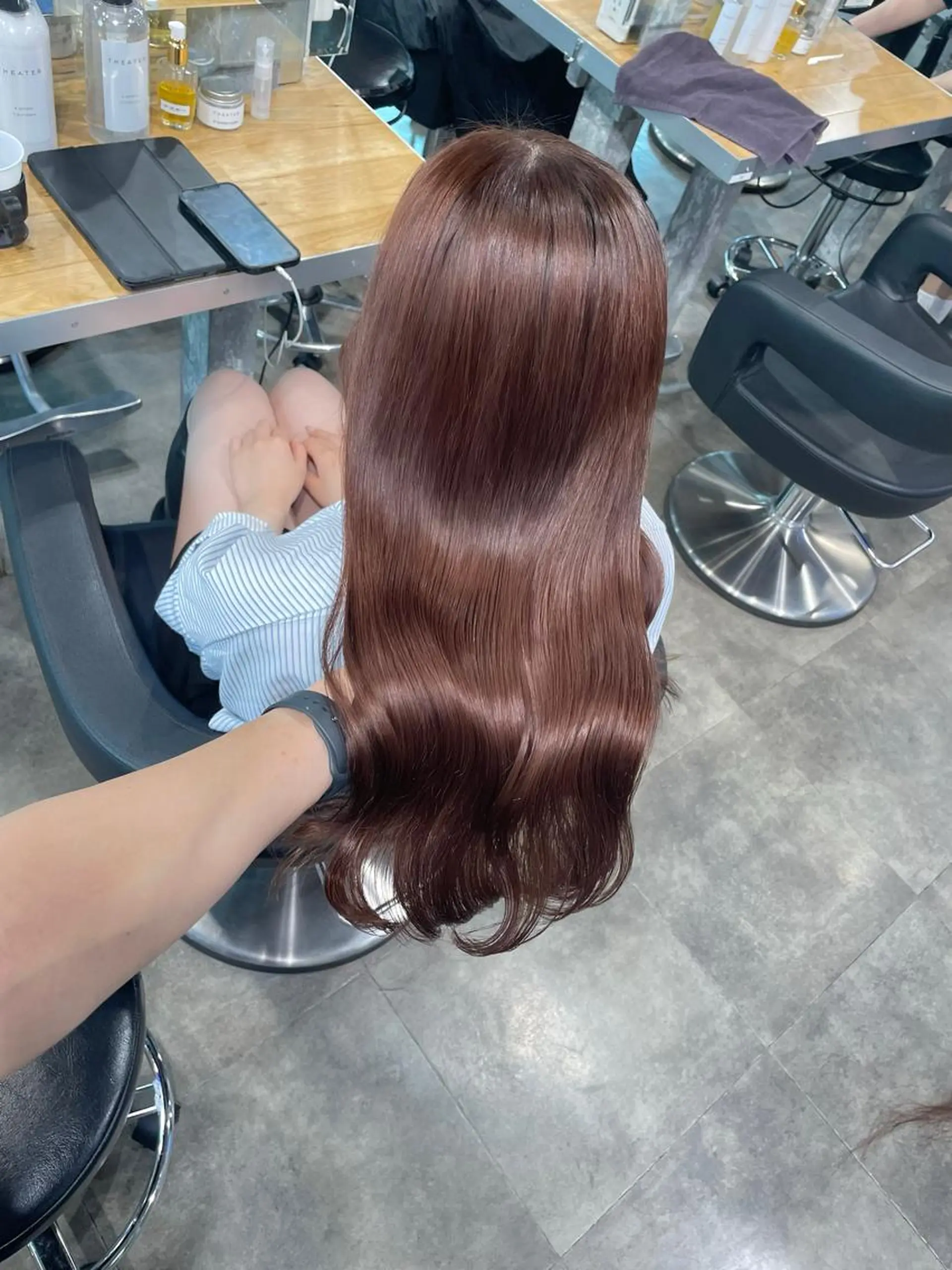 ロング カラー カット ヘアカラー トリートメント ヘッドスパ ヘアセット ベージュカラー💖 やすひろのヘアスタイル