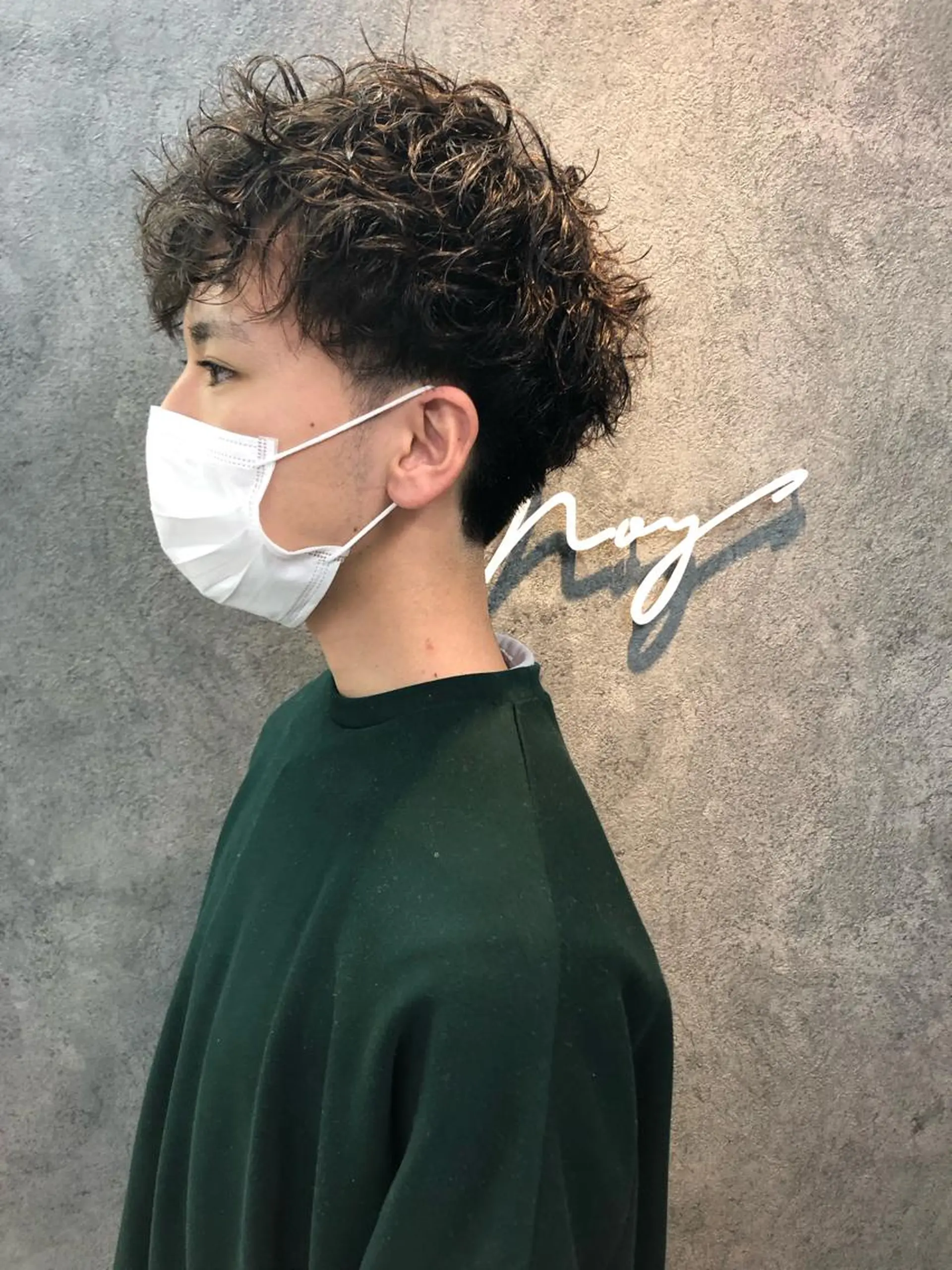 パーマ メンズ ツーブロック カット パーマ トリートメント Noyヨシモト ヒロトのヘアスタイル