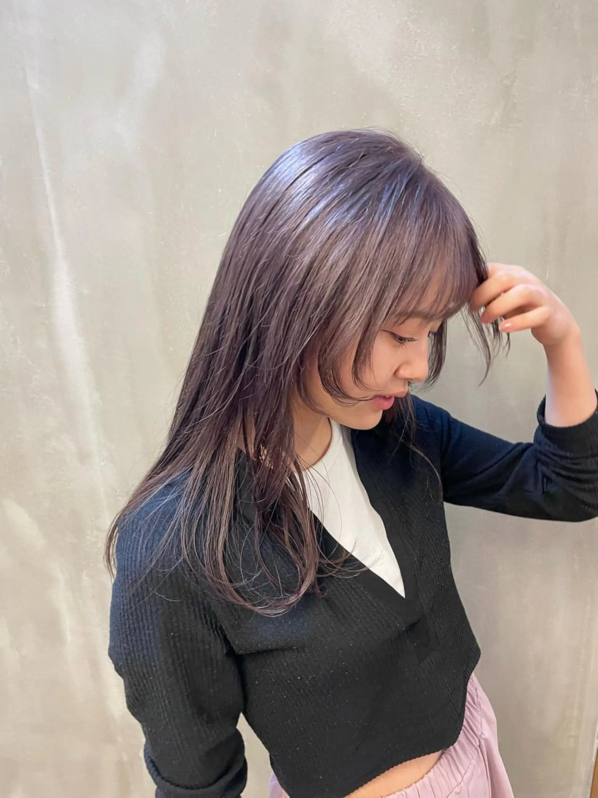 ミディアム カラー パーマ ヘアアレンジ メンズ キッズ ネイル マツエク・マツパ アイブロウ カット ヘアカラー トリートメント tatsumi/ボブ ウルフ/レイヤーのヘアスタイル