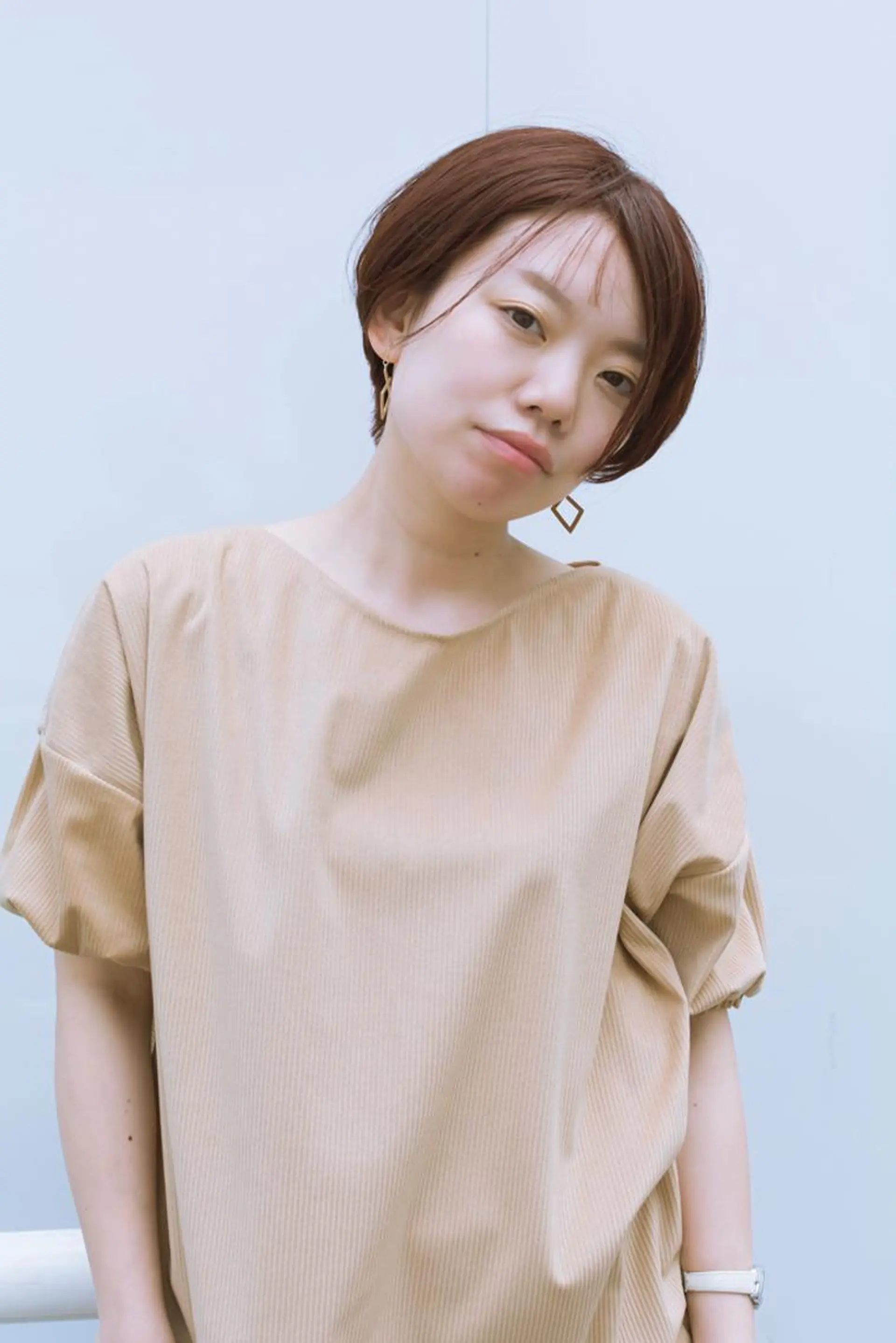ショート カラー ショートボブ ベージュカラー ブルーカラー ブルージュ グレージュ 撮影モデル 斉藤 正敏のその他イメージ