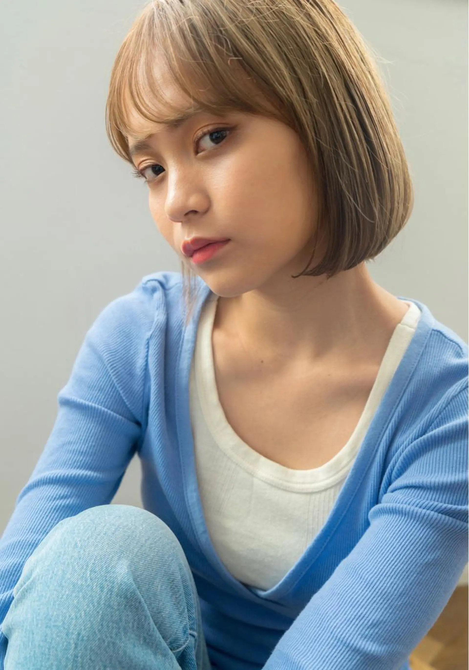 ミディアム カラー sora / 渋谷 / ハイトーンのヘアスタイル