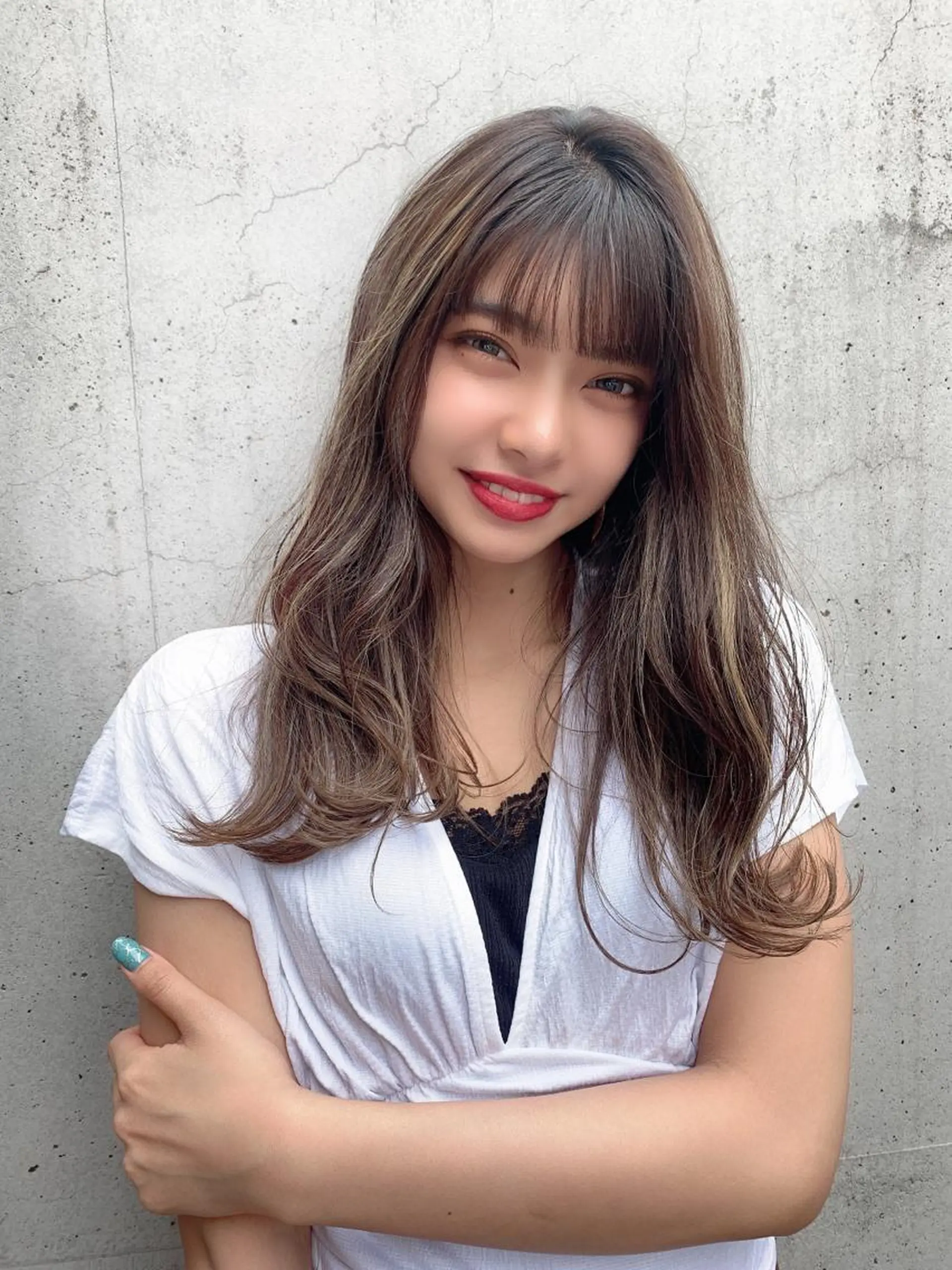 セミロング カラー ヘアカラー 寺山 佳貴のヘアスタイル