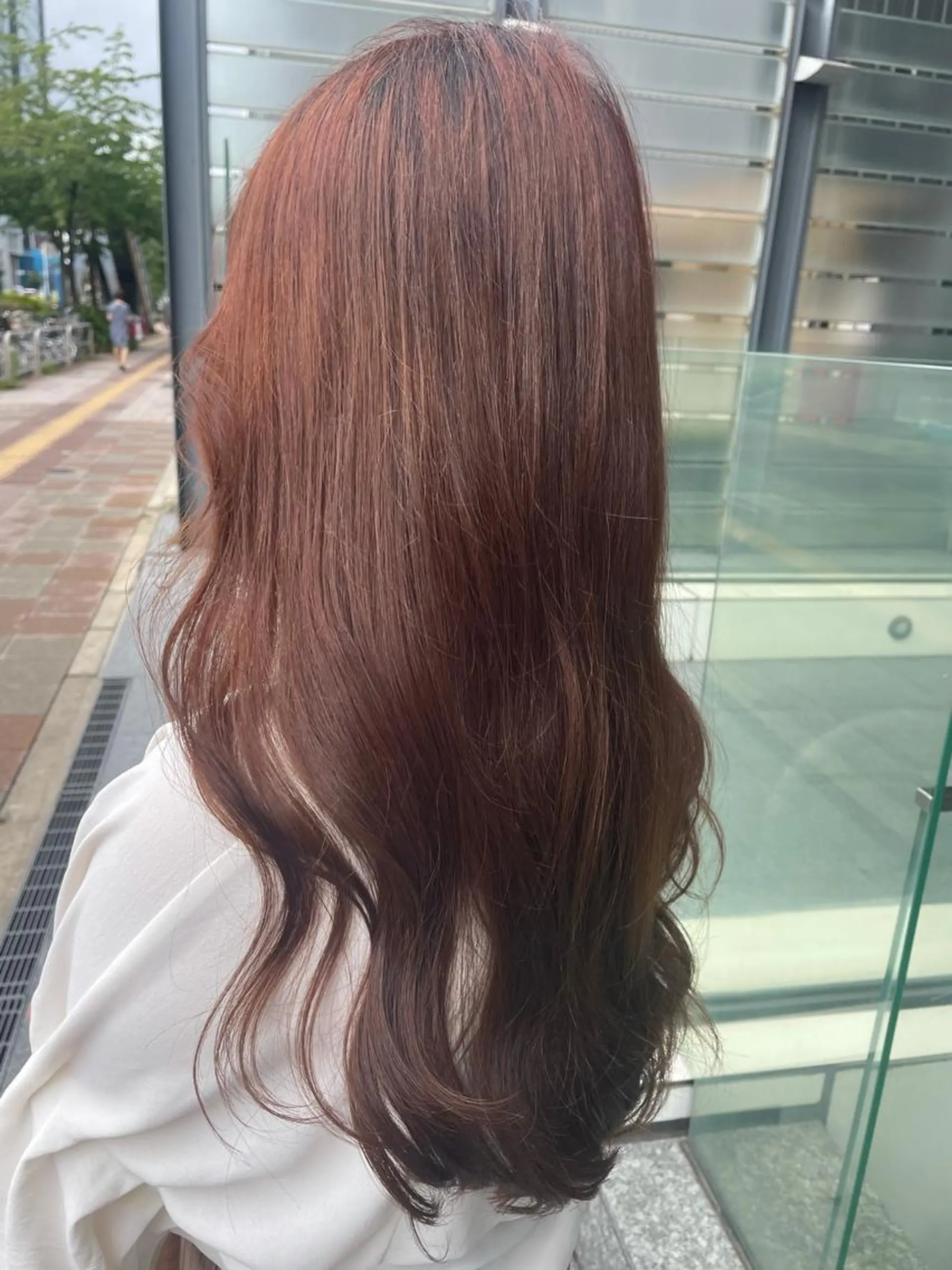 ロング カラー オレンジ 韓国風/亀之園 涼のヘアスタイル