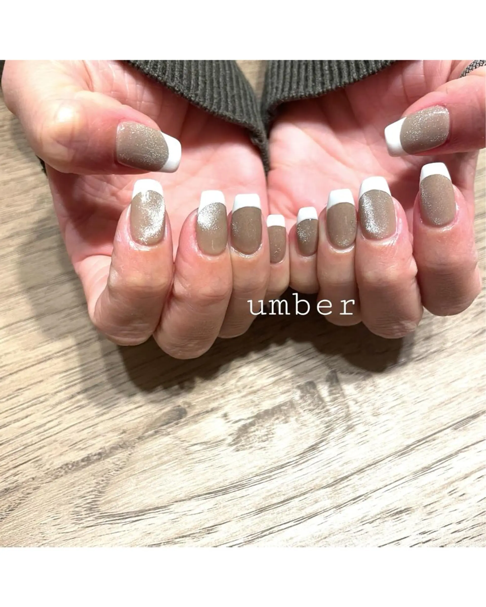 ネイル クリアネイル フラッシュネイル フットネイル フレンチネイル マグネットネイル ハンドネイル umber 三茶1分のネイルデザイン