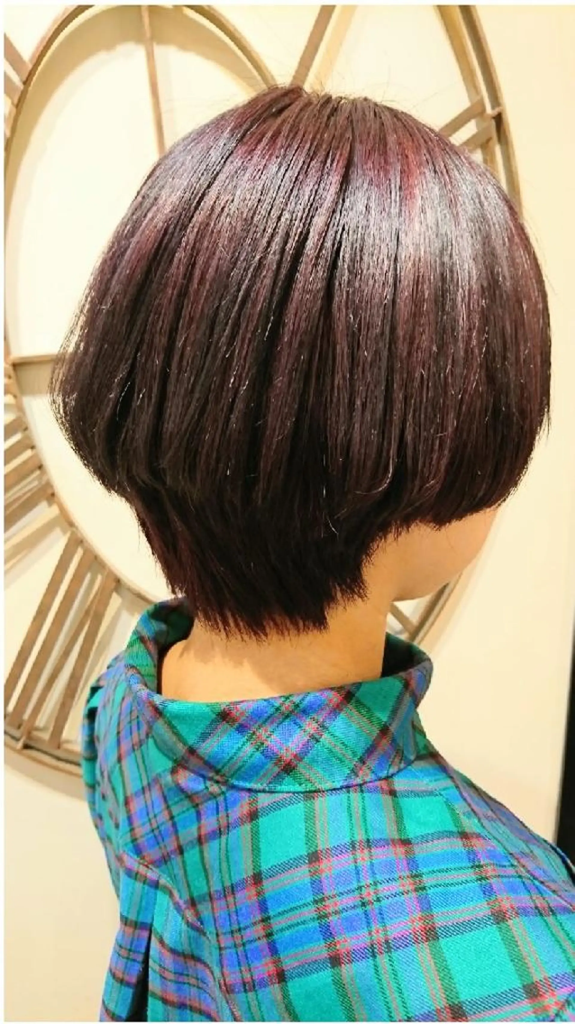 ショート カラー グラデーションカラー バイオレットカラー ボブ 艶カラー/インナー /グラデ/大西小百合のヘアスタイル