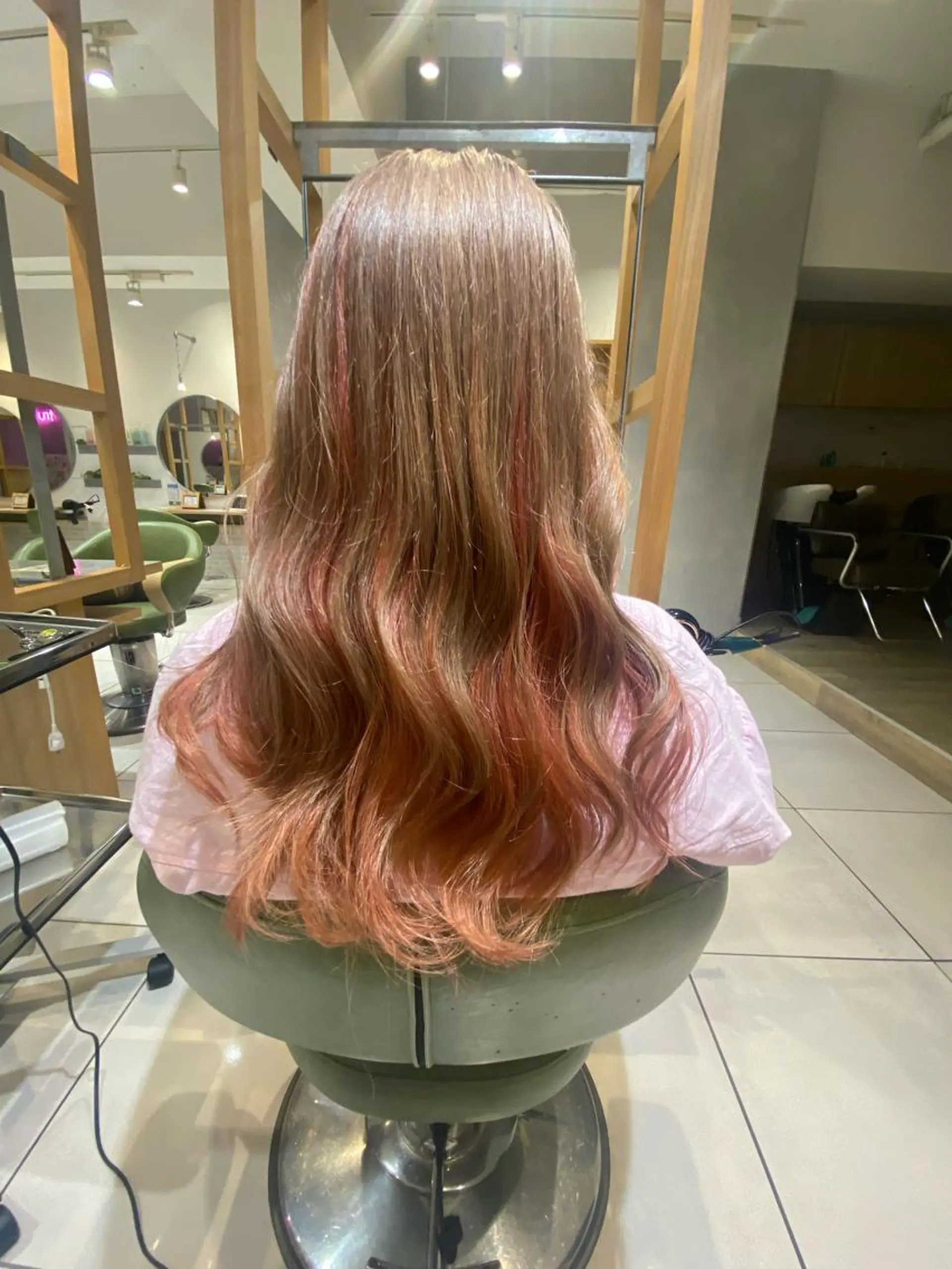 ロング カット ヘアカラー トリートメント ふじ ここなのヘアスタイル