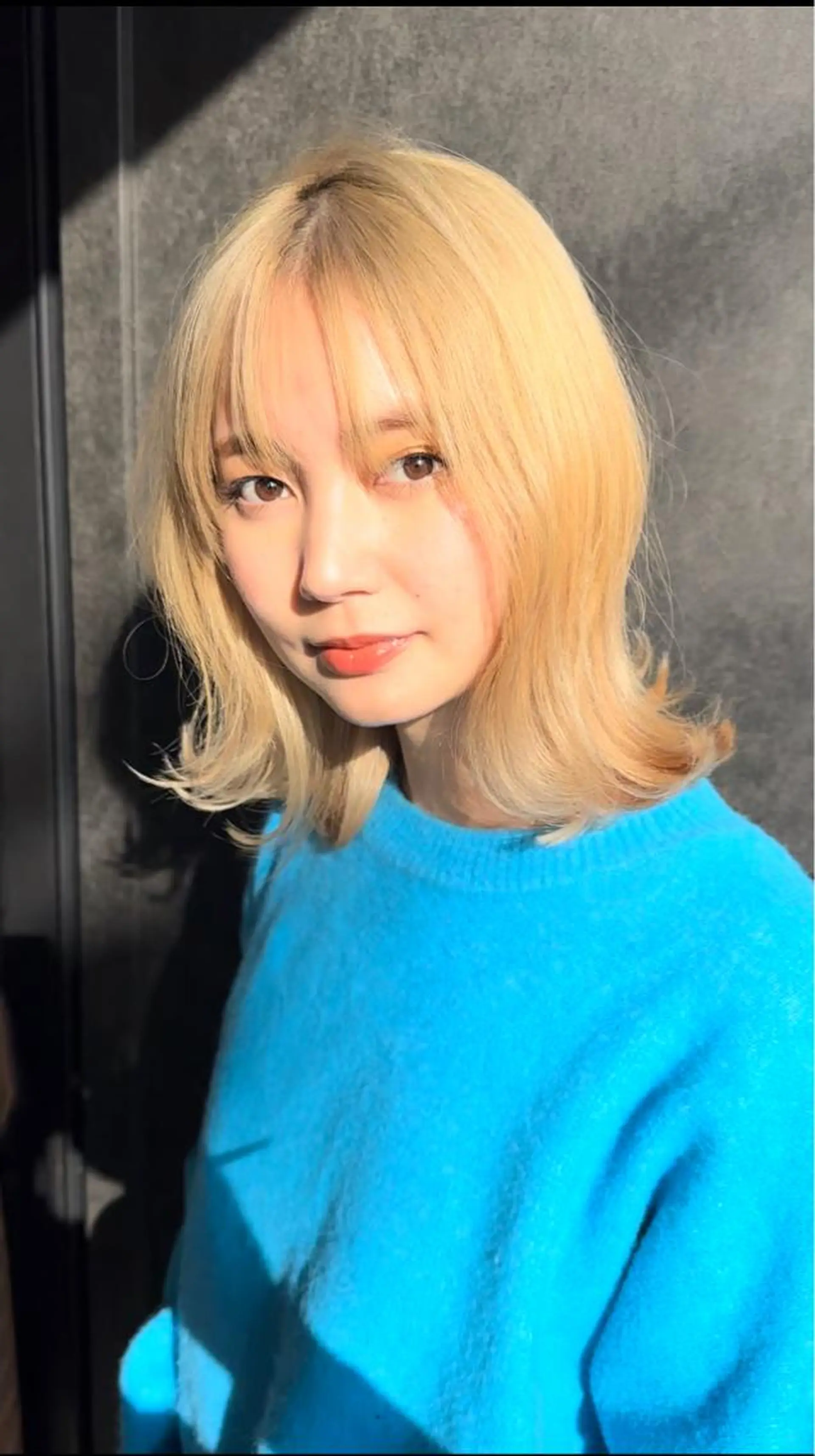 ミディアム ヘアカラー 菊池 幹のヘアスタイル