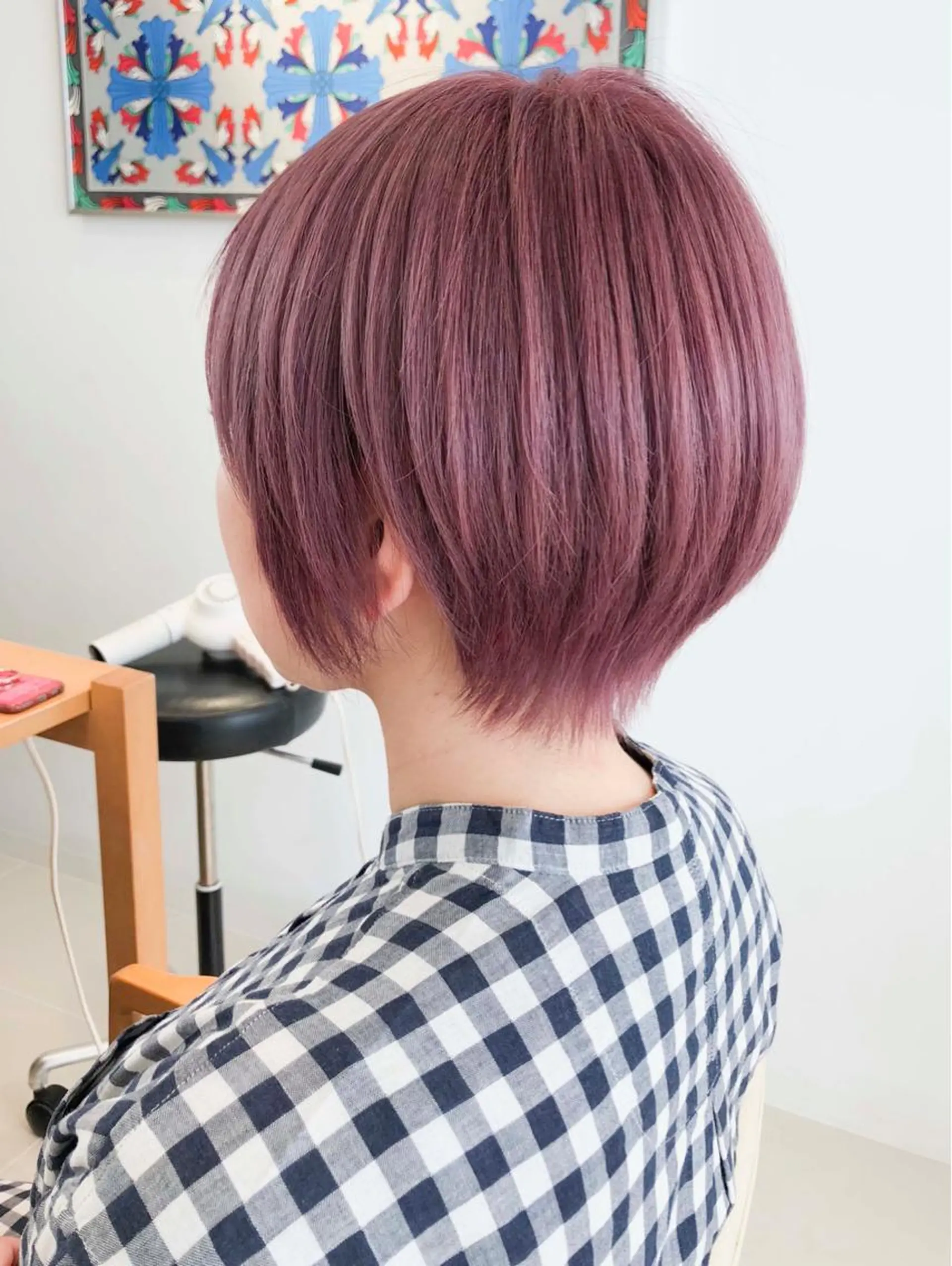 ショート カラー ヘアアレンジ 透明感カラー ピンクカラー バイオレットカラー ショートヘア モテ髪透明感❤️ デイズヘアカラーのヘアスタイル