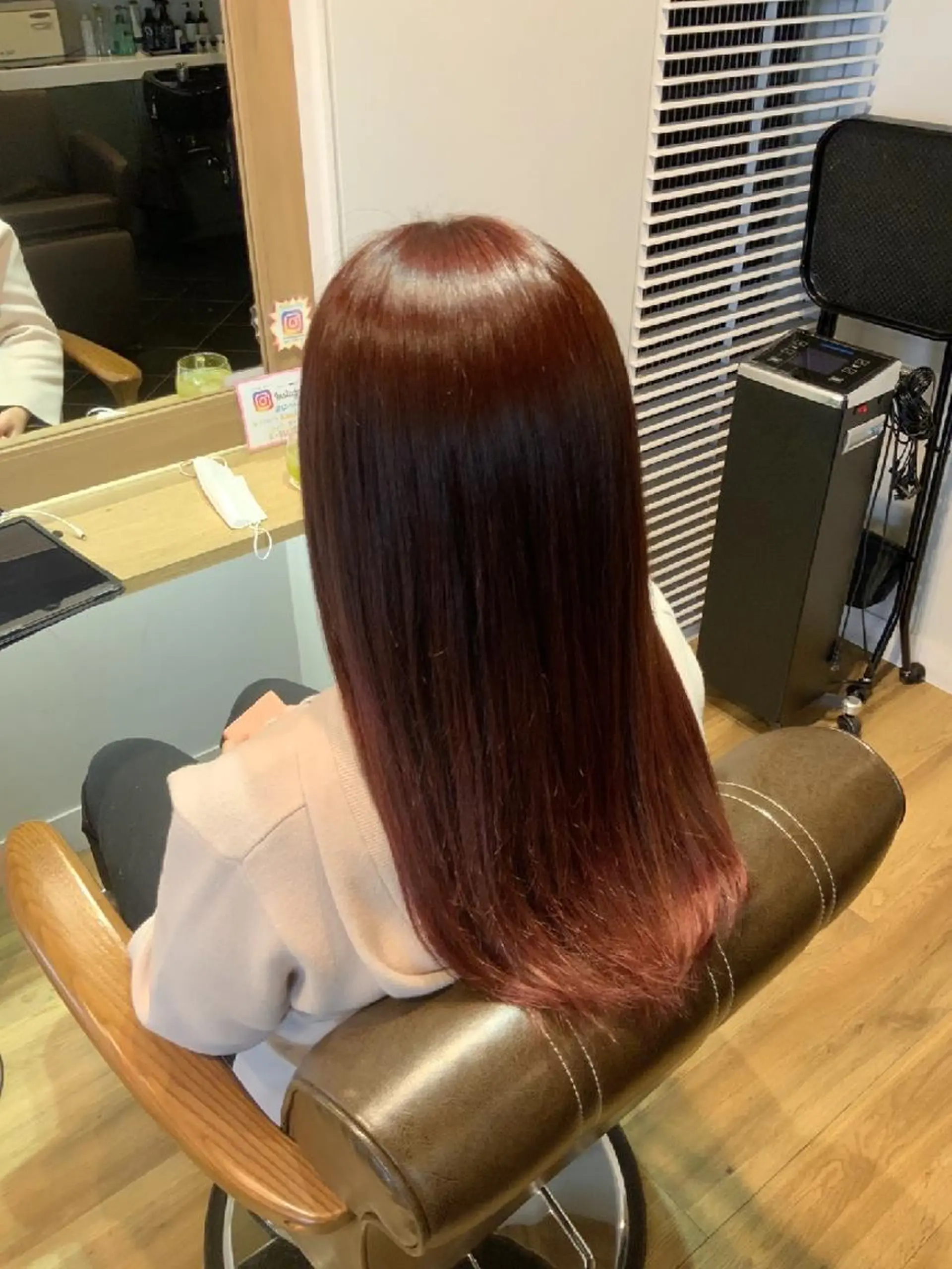 カラー ピンクカラー 堀 望美のヘアスタイル