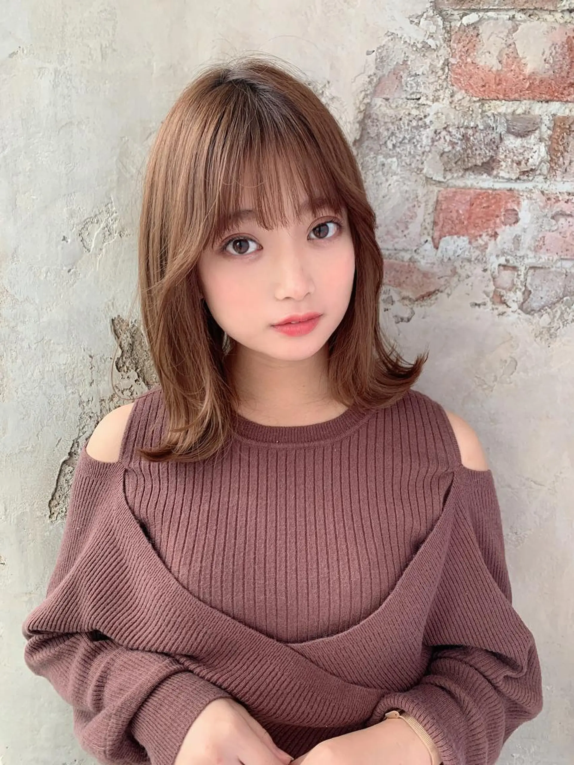 ミディアム カラー バレイヤージュ ブリーチ ケアブリーチ ダブルカラー ハイライトカラー カット ヘアカラー トリートメント 新宿✨顔周りカット 韓国ヘア/坂本亜裟海のヘアスタイル