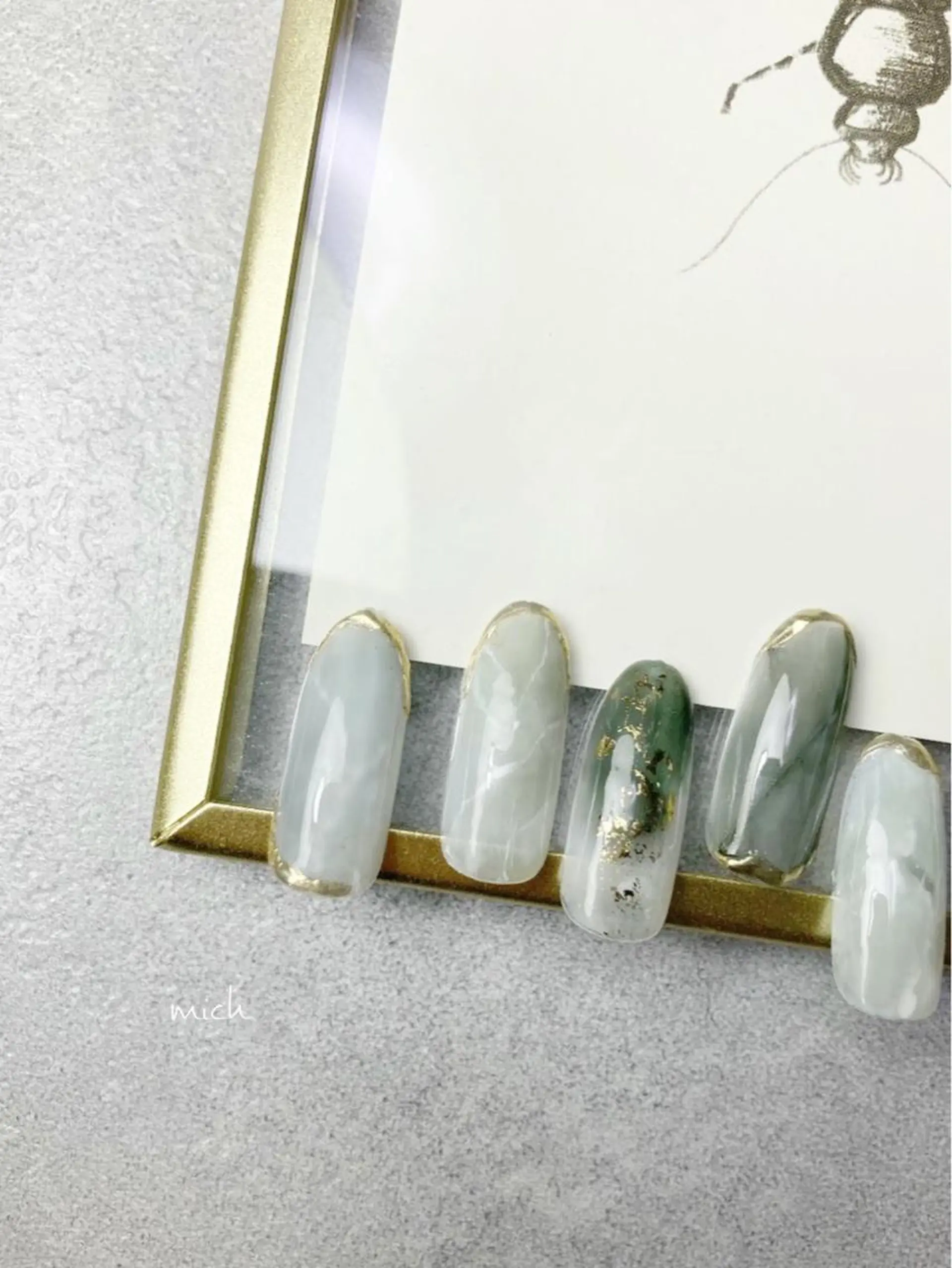 ネイル アートネイル 大理石ネイル(マーブル) ニュアンスネイル eni. by michのネイルデザイン