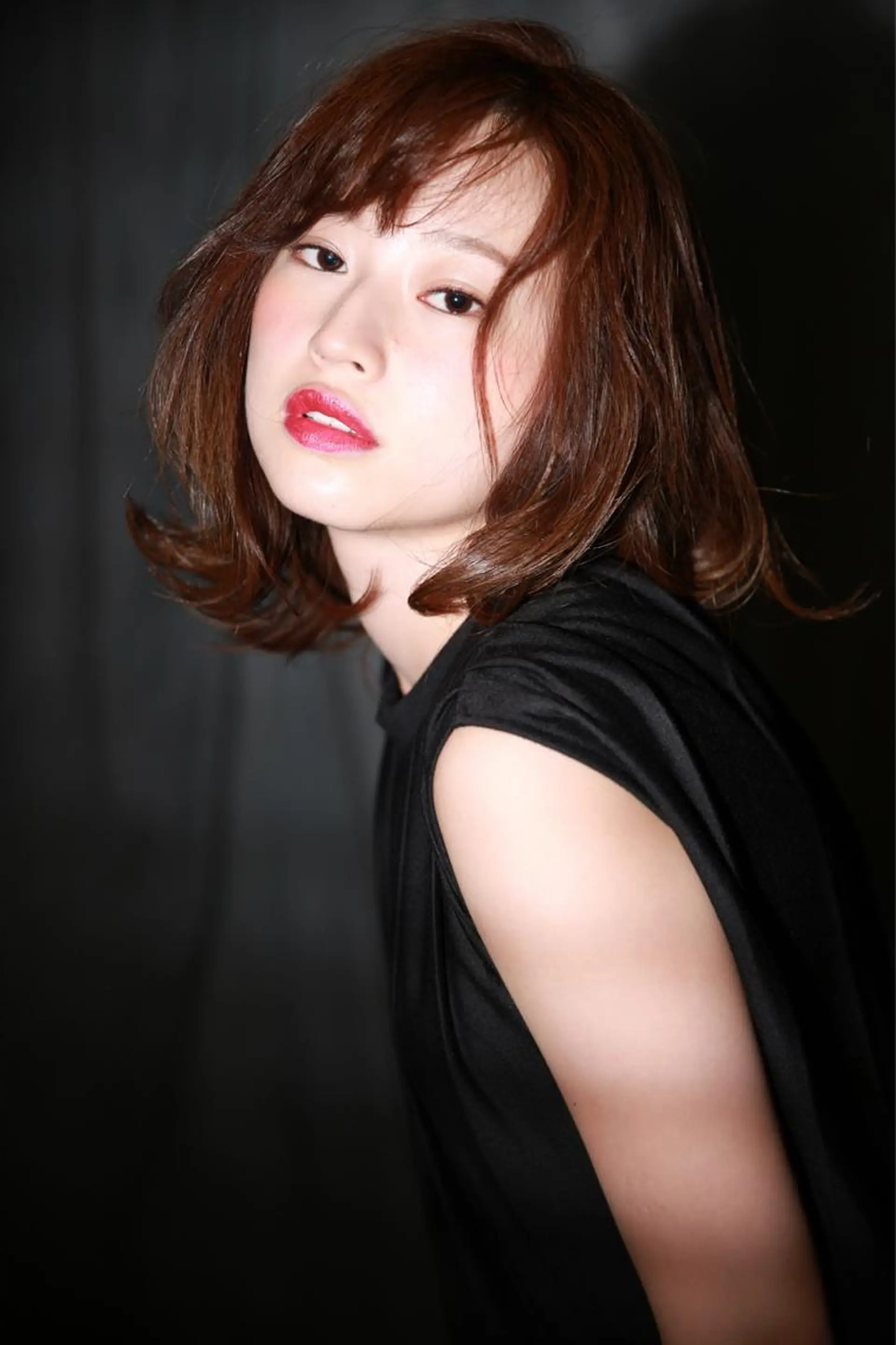 ミディアム カラー パーマ ヘアアレンジ 髪質改善美容師 中村　一のヘアスタイル