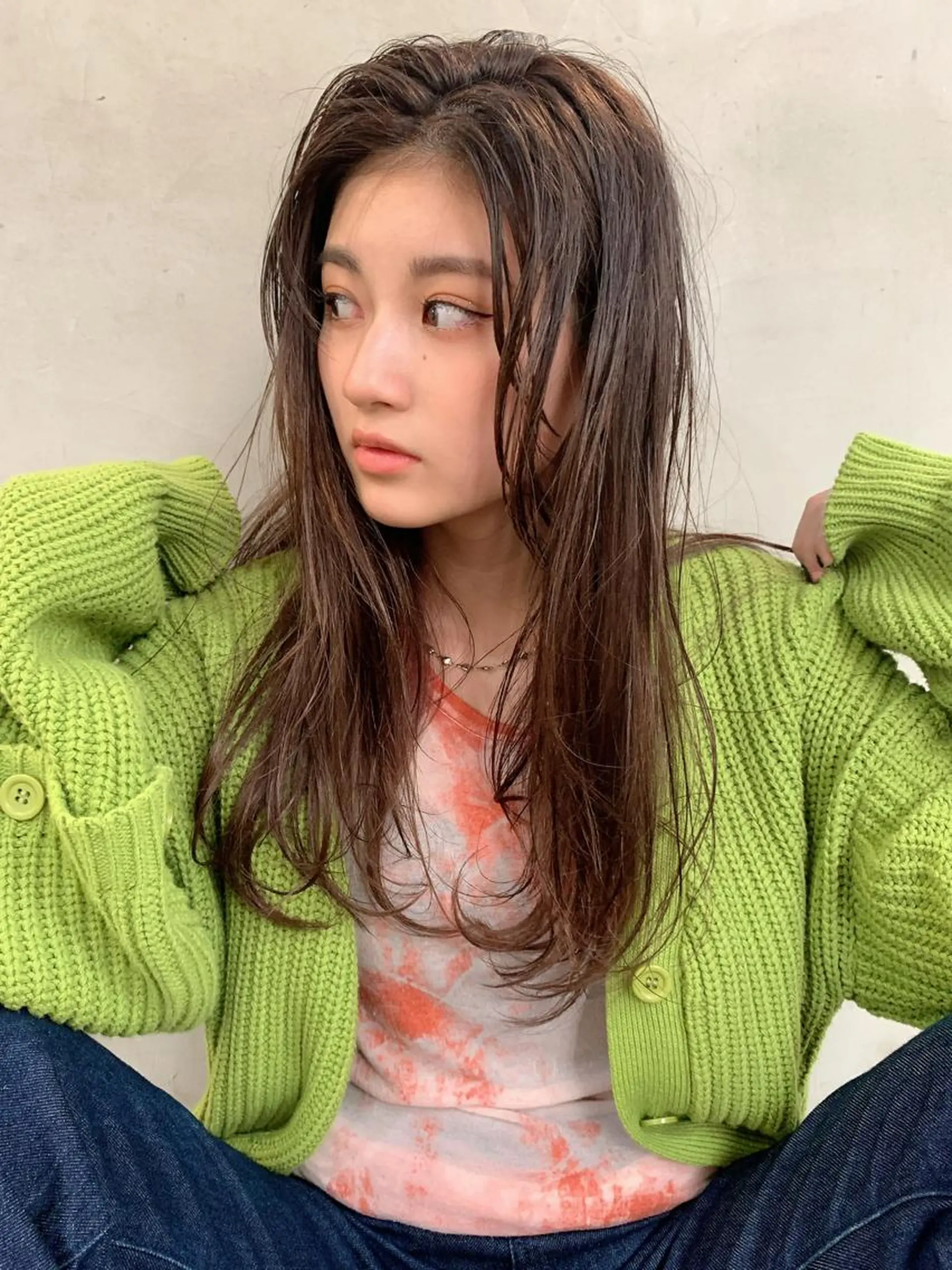 ロング カラー 小顔レイヤー×コンパ クトボブ/林隆平のヘアスタイル