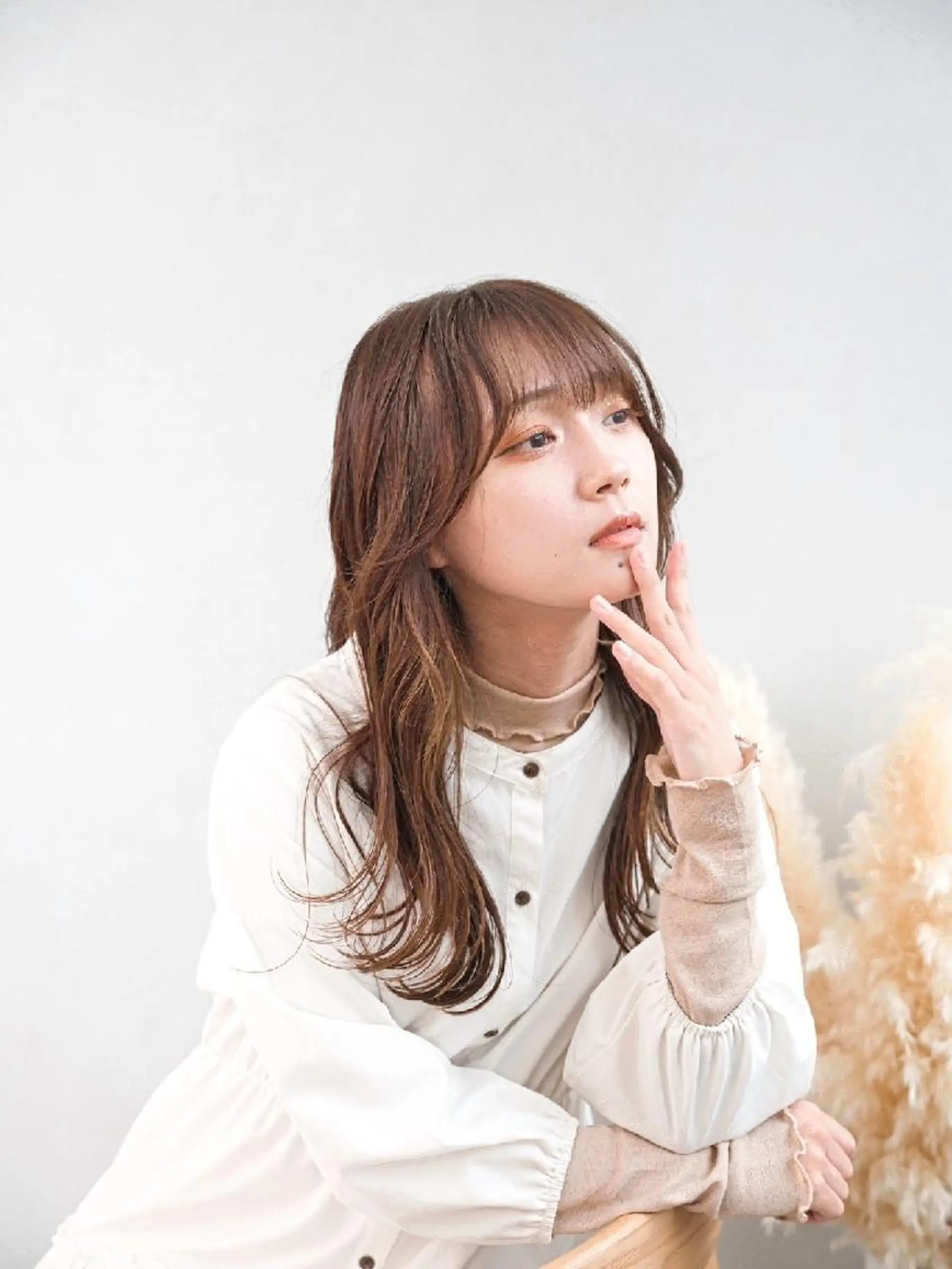 セミロング カラー ケアカラー 髪質改善 似合わせカット トリートメント カット ヘアカラー トリートメント 安藤悠里/ハイトーン /デザインカラーのヘアスタイル