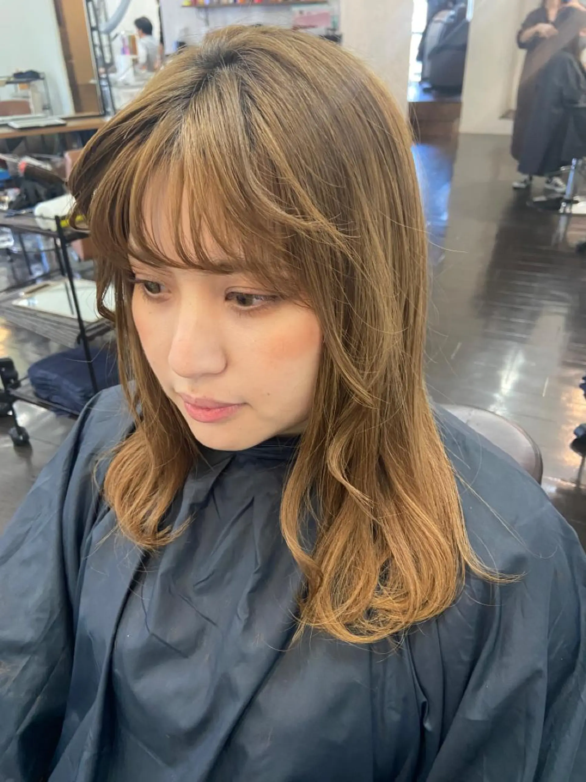 ミディアム カラー パーマ ヘアアレンジ メンズ ネイル マツエク・マツパ メンズ韓国風 韓国風マツエク 韓国風ヘア 韓国ネイル 久木原 ゆりのヘアスタイル