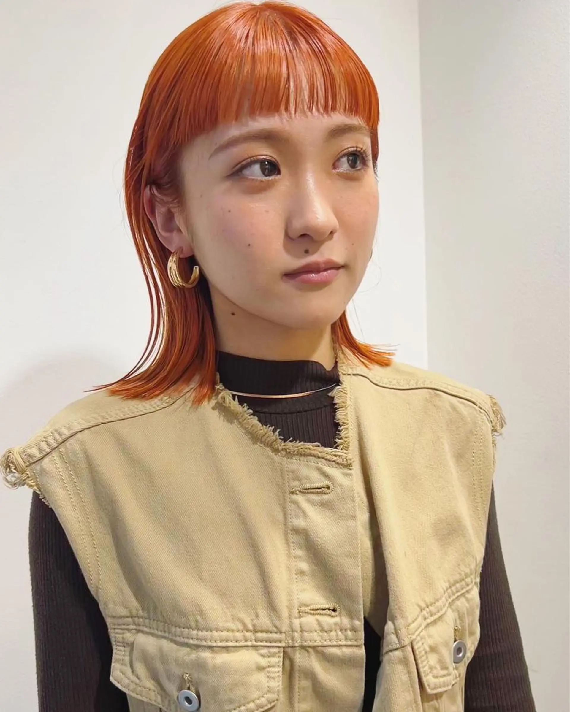 ミディアム カラー オン眉 カット ヘアカラー トリートメント 村上雅人 ナチュラルモードのヘアスタイル