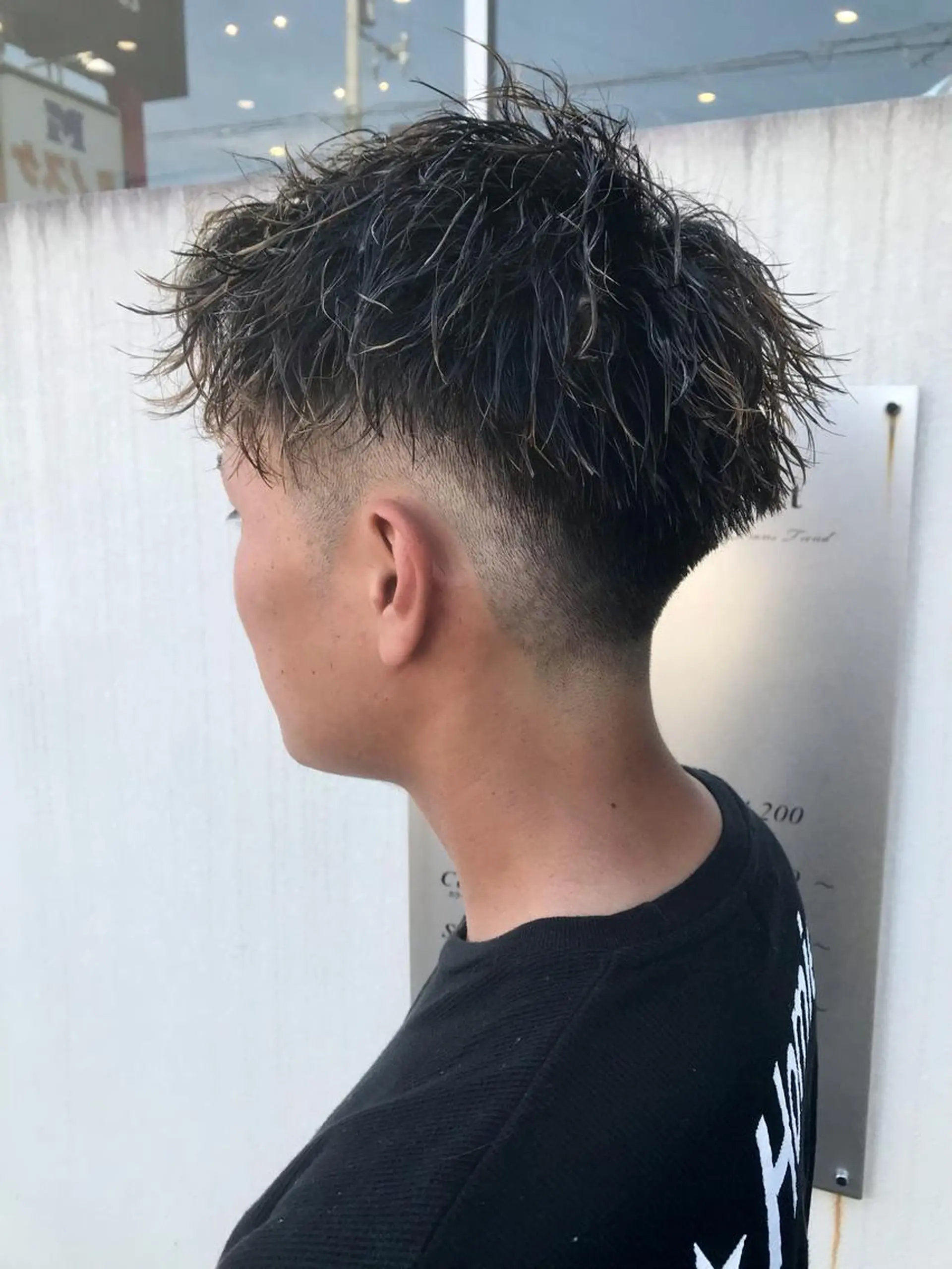 パーマ メンズ フェードカット addict⭐️ 江川　颯也💎のヘアスタイル