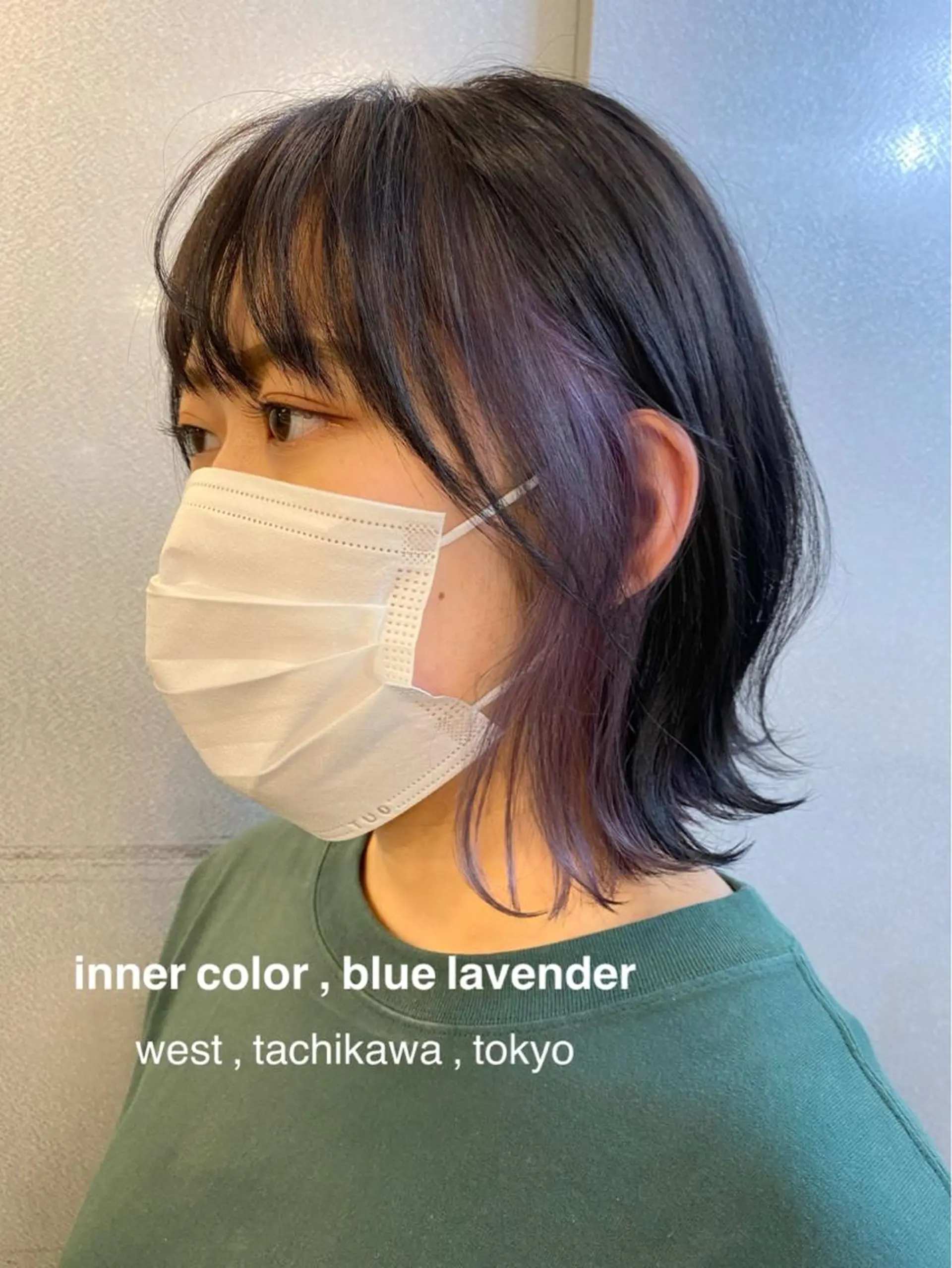 ショート カラー ブリーチ ブルーカラー ブルーラベンダー ケアブリーチ イヤリングカラー 竹嶌 健吾のヘアスタイル