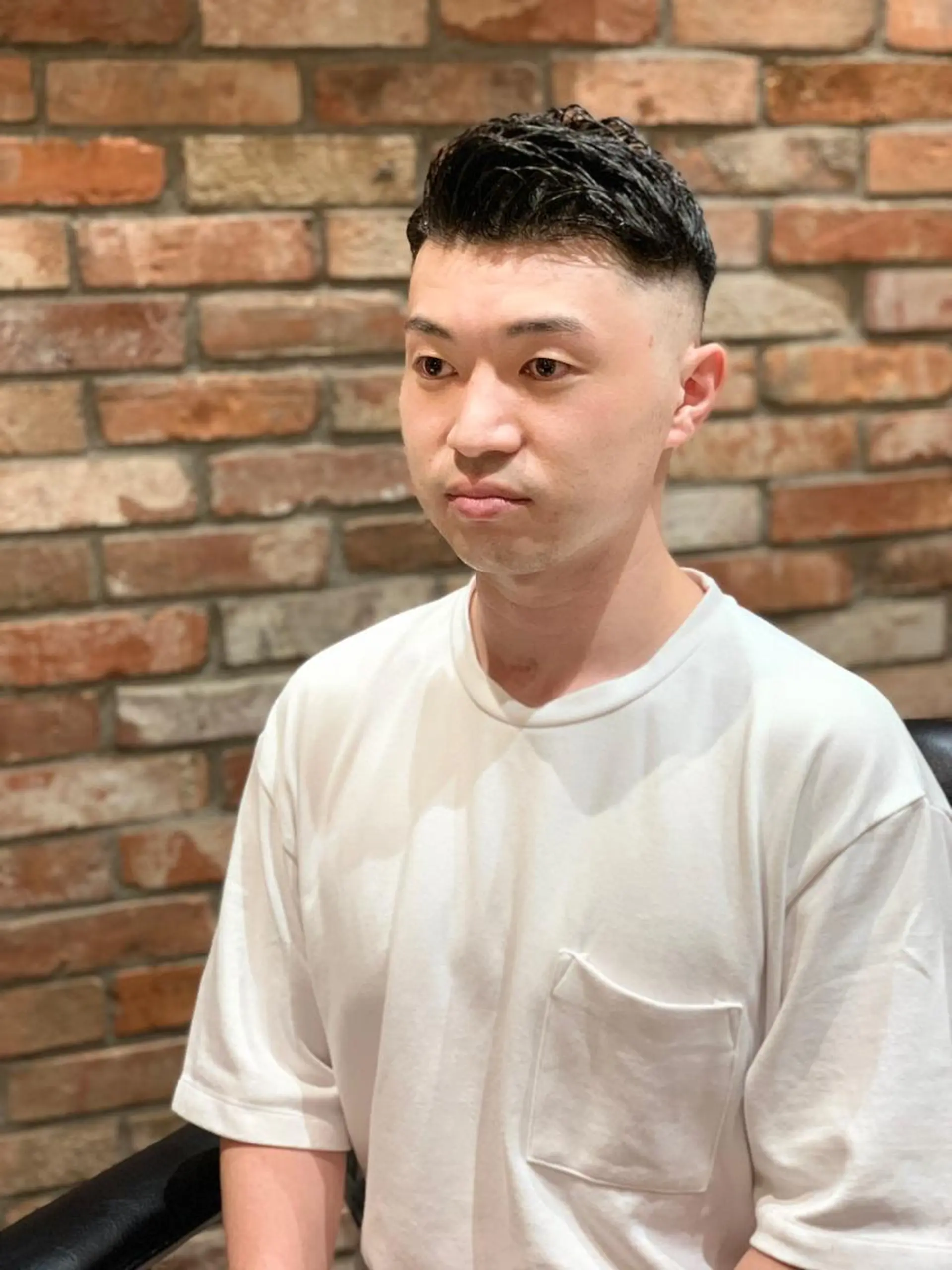 ショート パーマ メンズ 田中 千恩のヘアスタイル