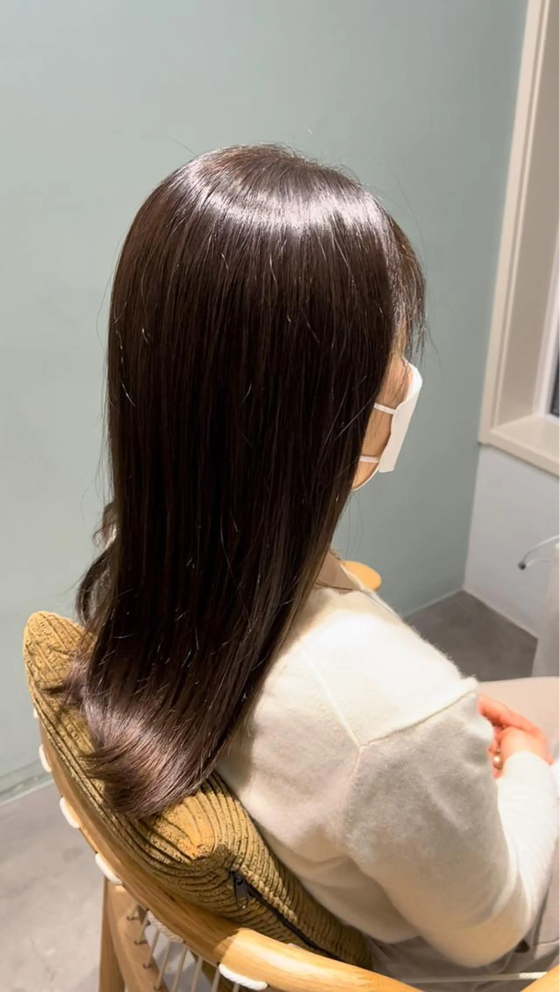 セミロング カラー パーマ ストレートパーマ ヘアカラー トリートメント ミディアムパーマ /癖毛パーマのヘアスタイル