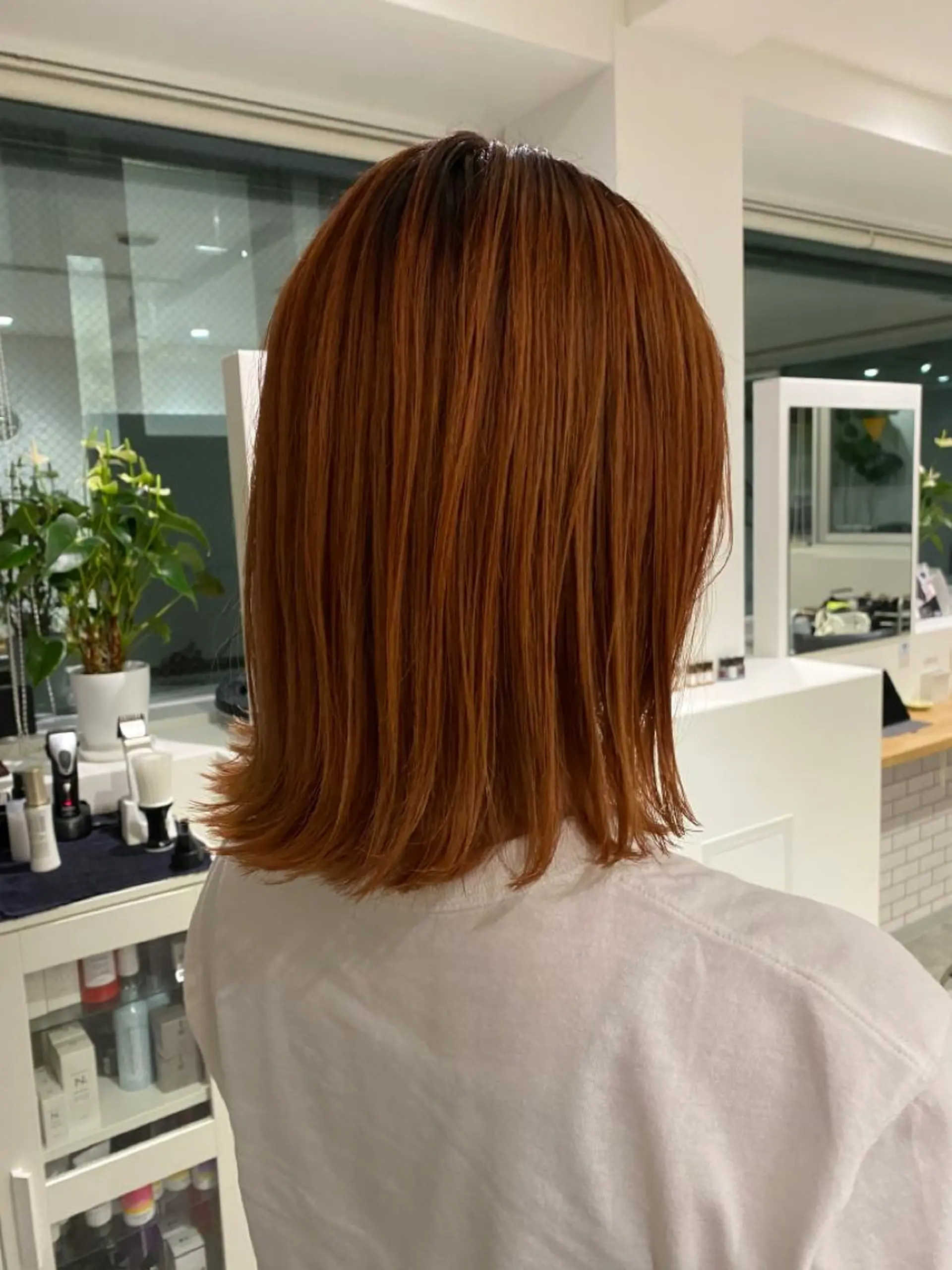 ショート カラー オレンジ 韓国風ヘア カット ヘアカラー トリートメント JILBLAN京都 ショート/ハイライトのヘアスタイル
