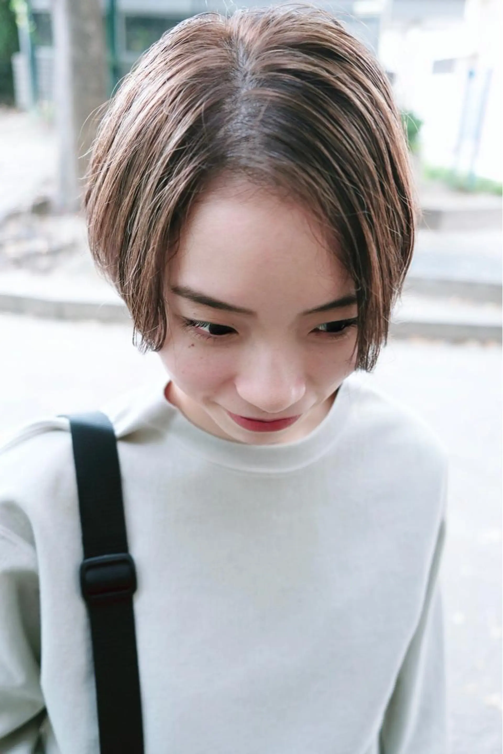 ショート カラー ハイライトカラー イルミナカラー ハイライト シノザキ/薬院/ボブ /ショート/髪質改善のヘアスタイル