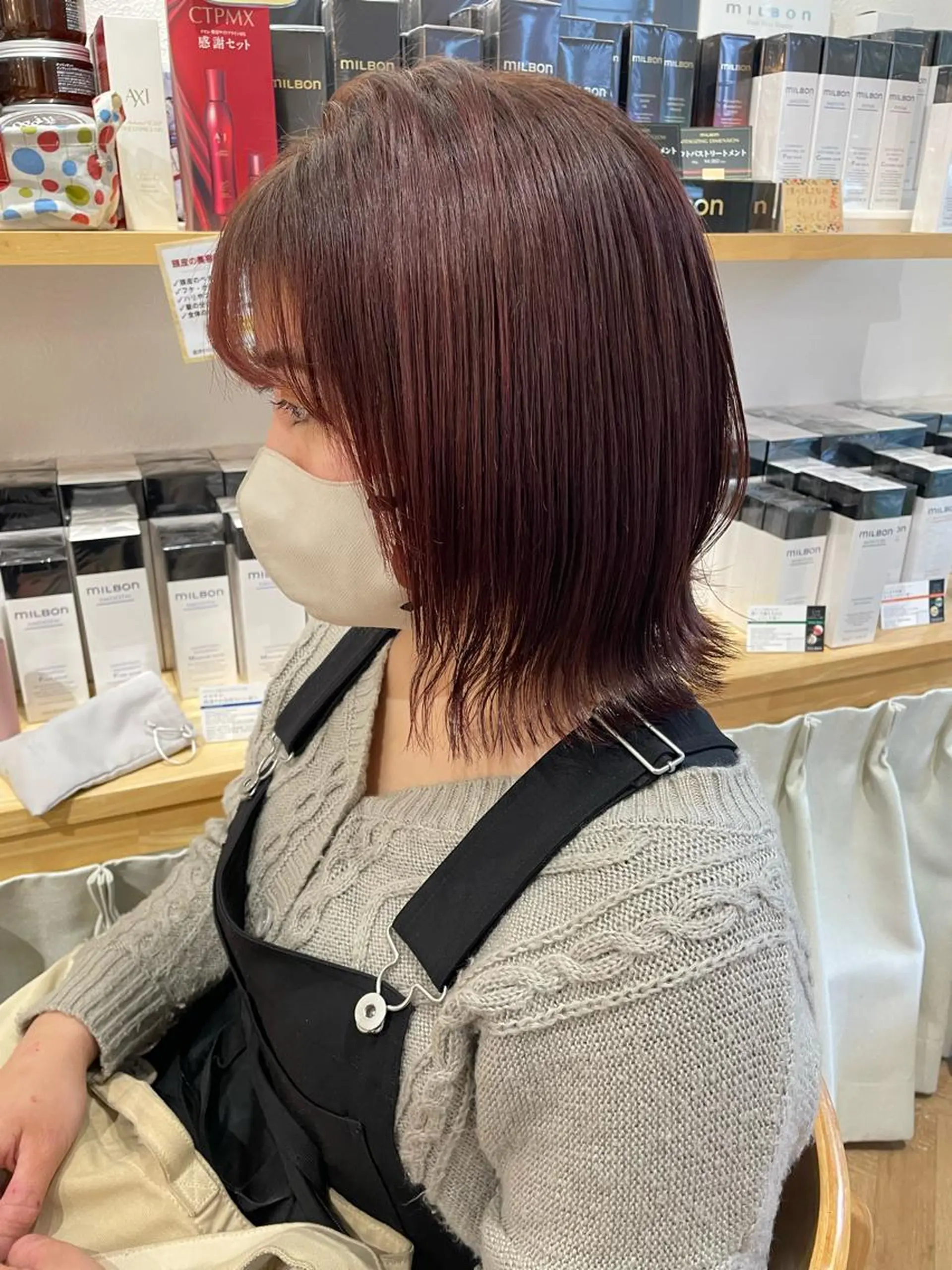 ミディアム カラー パーマ ヘアアレンジ キッズ ネイル マツエク・マツパ アイブロウ belta.🌱 安藝夏花🌻のヘアスタイル