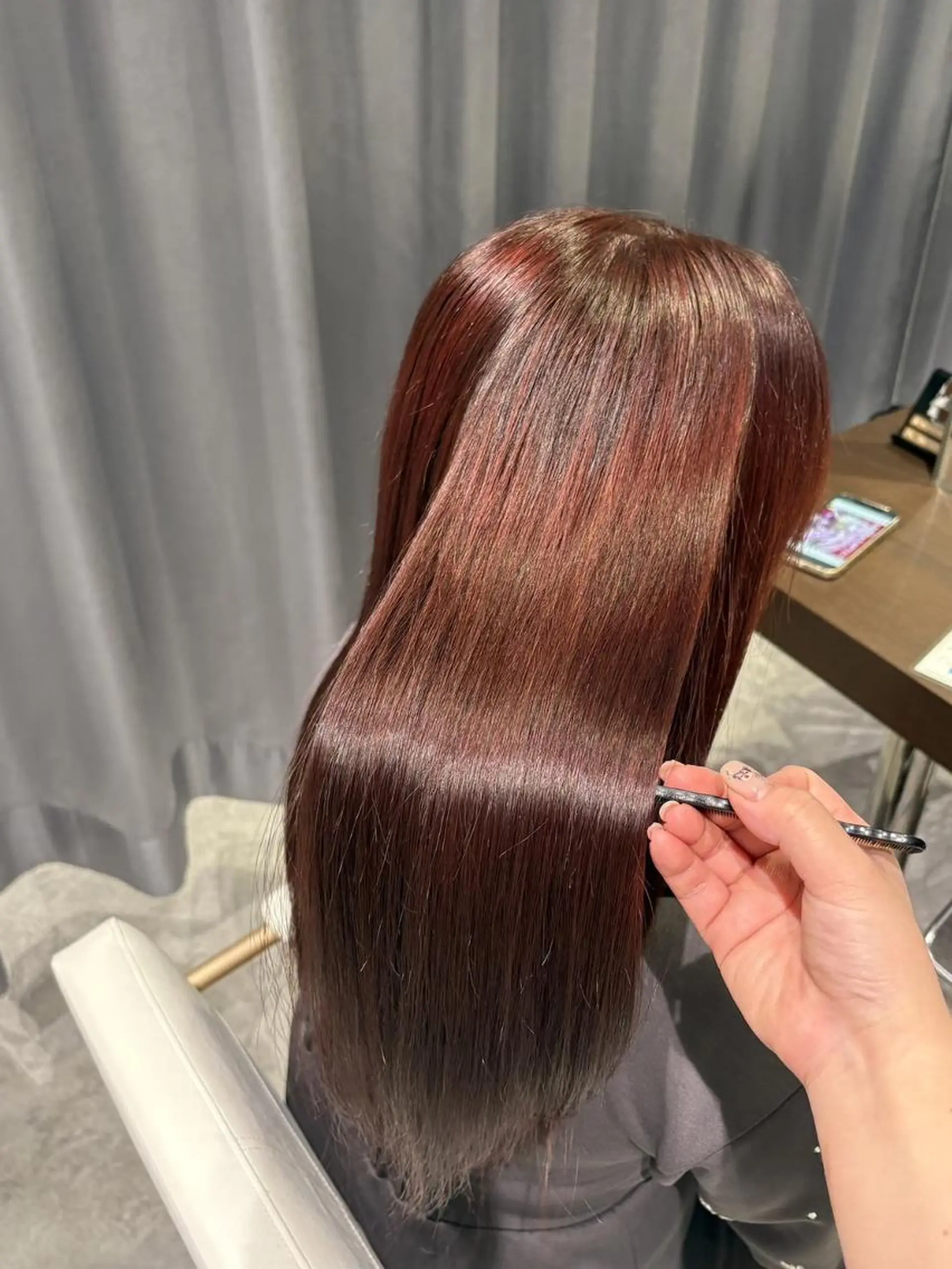 ロング 縮毛矯正 ヘアカラー 縮毛矯正特化🩰 竹口はるかのヘアスタイル