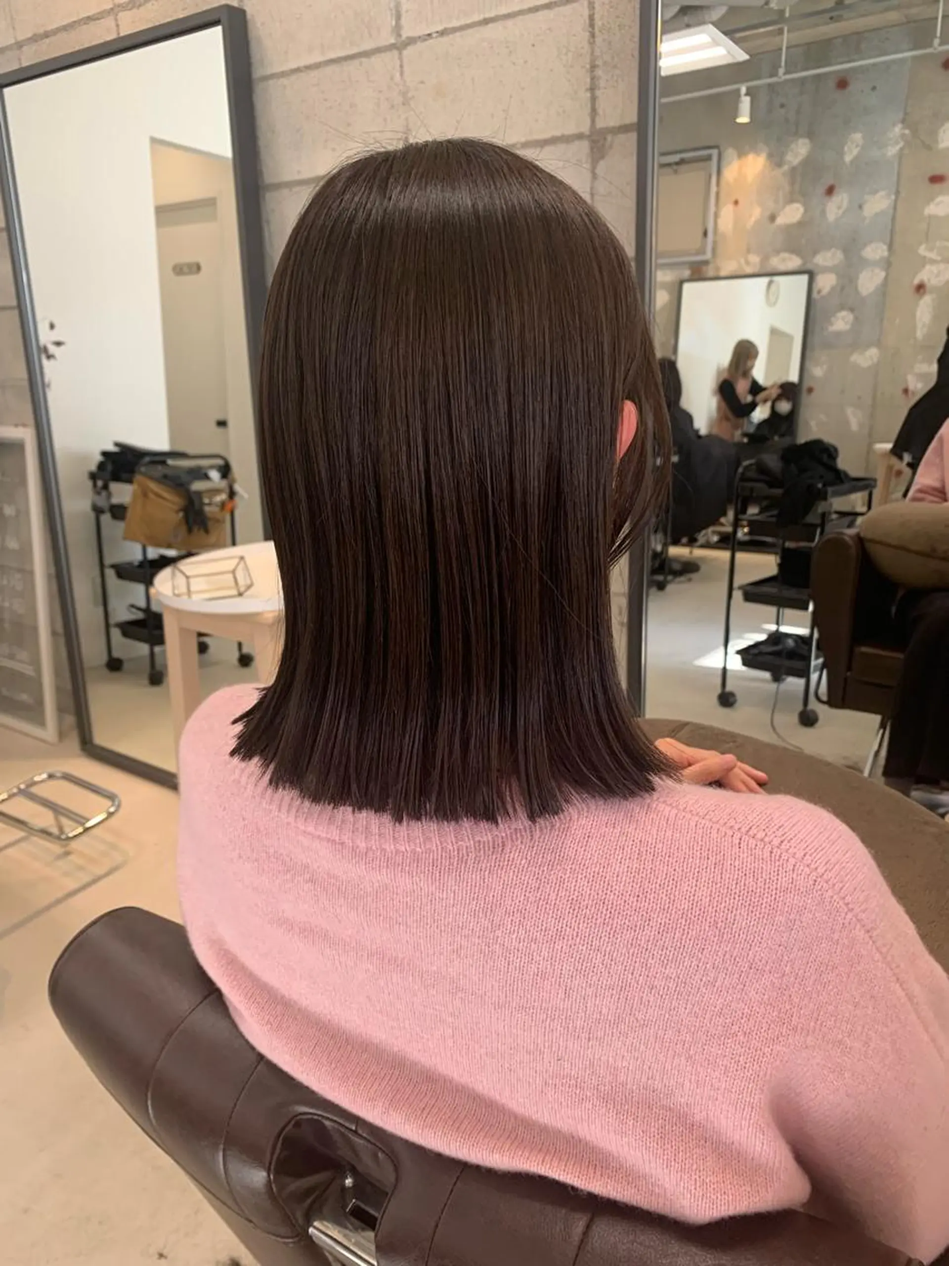 ミディアム 切りっぱなしボブ ボブ 品川 美和のヘアスタイル