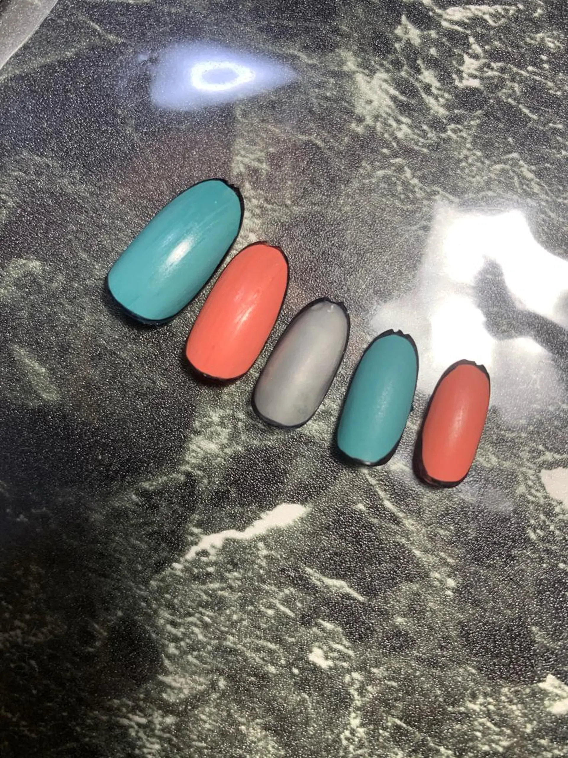 ネイル アートネイル クリアネイル マットネイル ○△□ 守口市のネイルデザイン