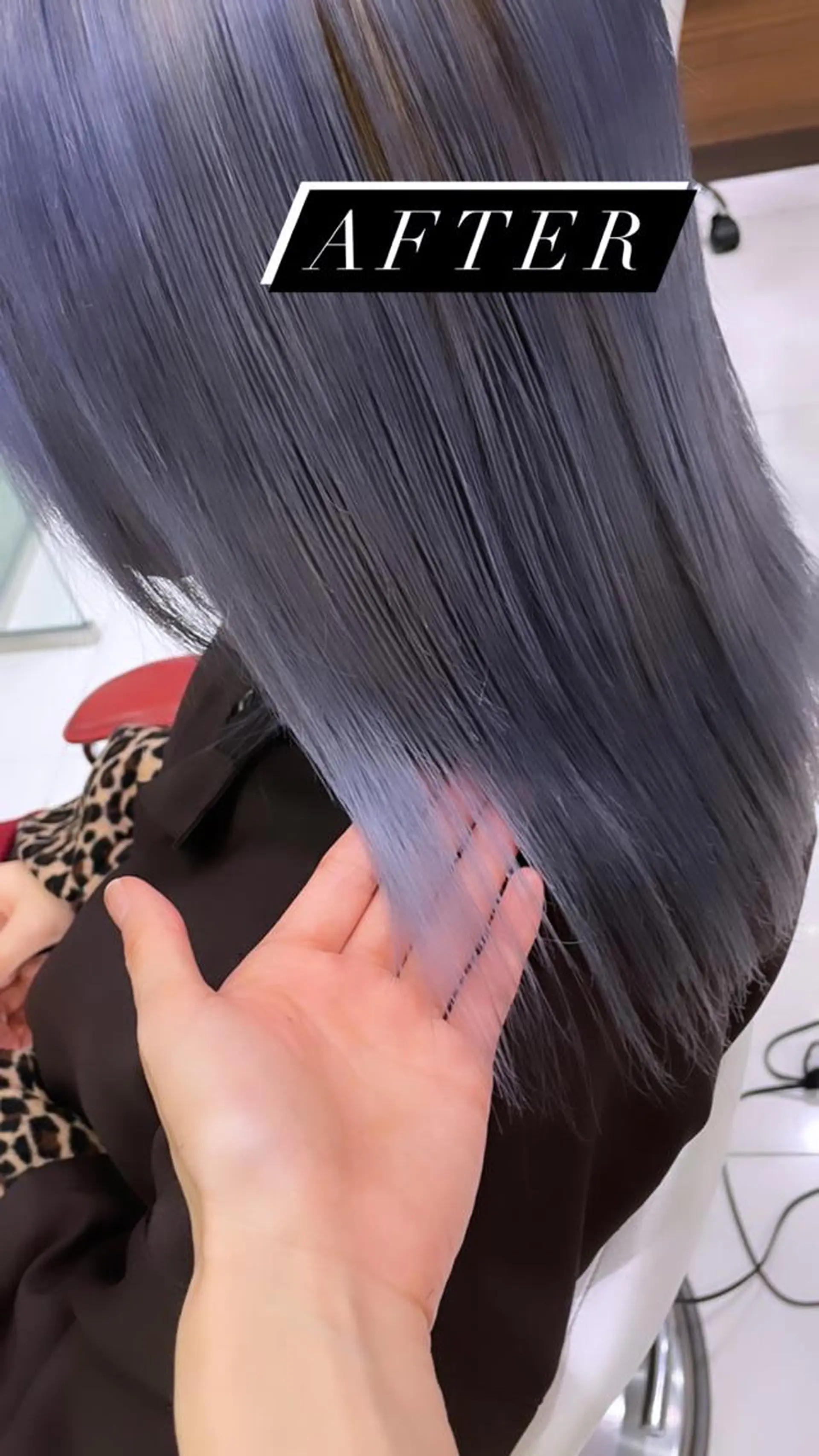 ロング カラー ブリーチ カット ヘアカラー 佐々木 麻純のヘアスタイル