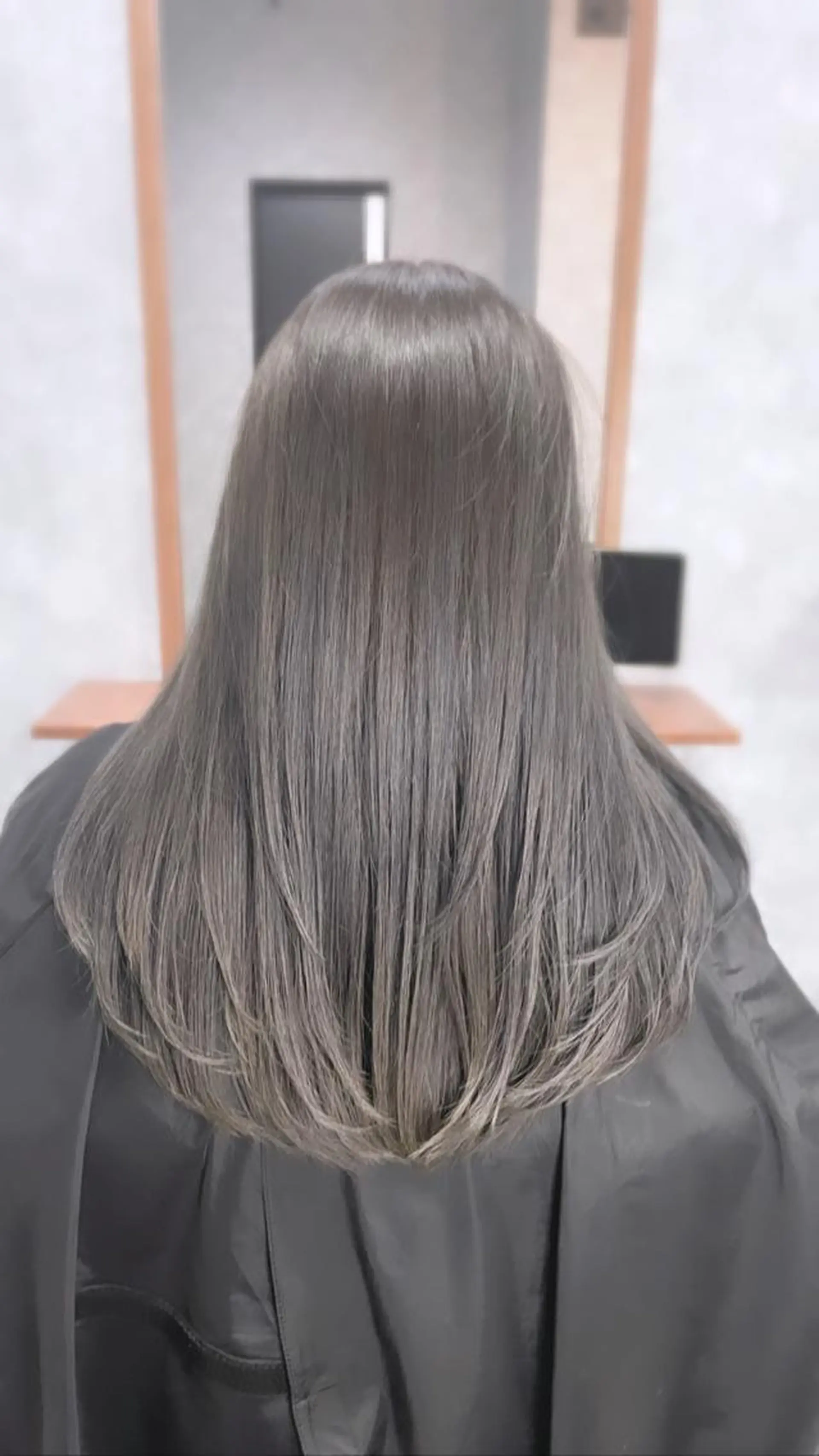 ロング アッシュ 韓国風カラー ボブ ハイライト 韓国風ヘア andKおもろまち店 艶ダブルカラー✨のヘアスタイル