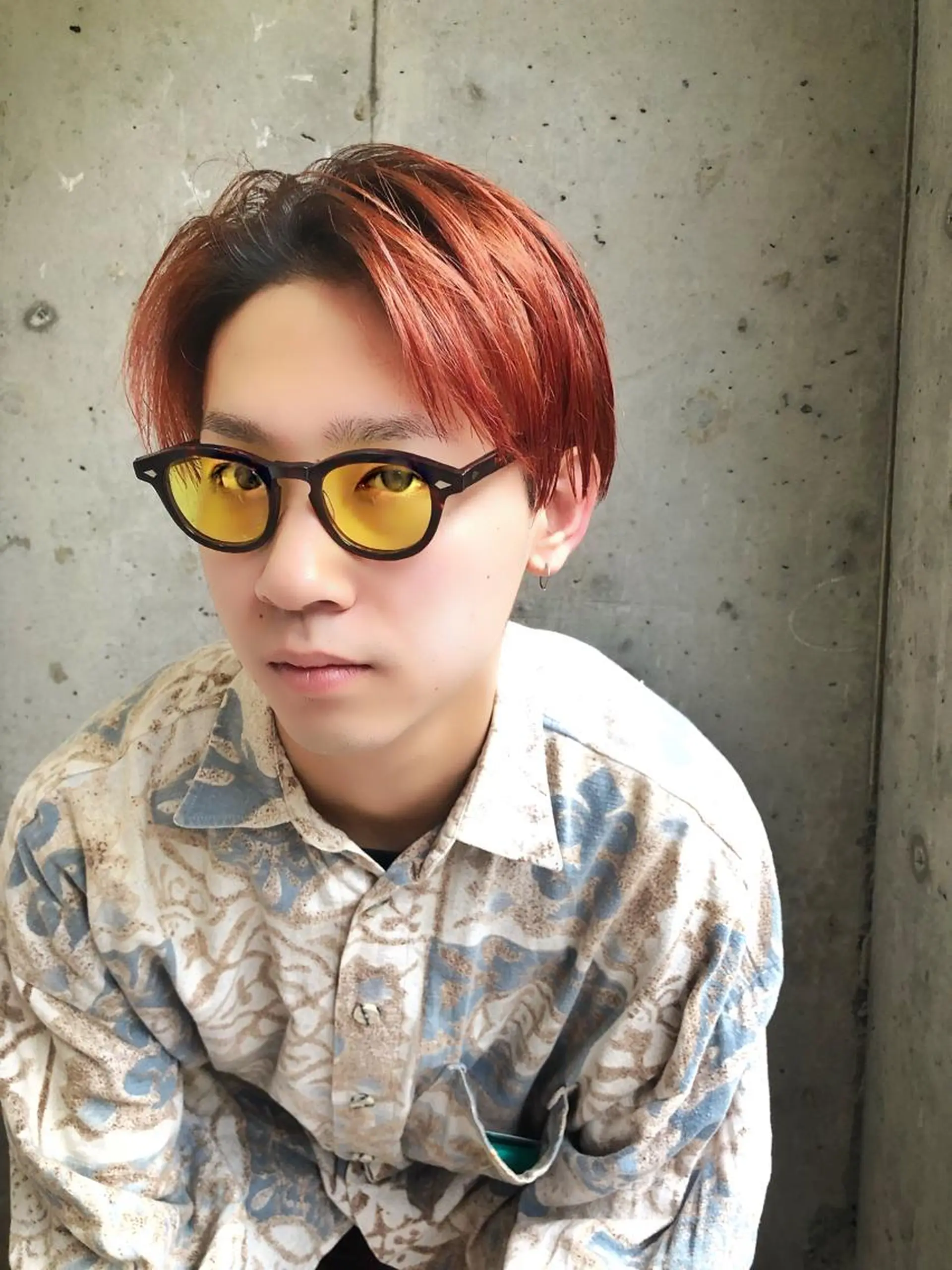 ショート カラー レッドカラー 韓国風ヘア エクステ指名No.1 【店長】橘田のヘアスタイル