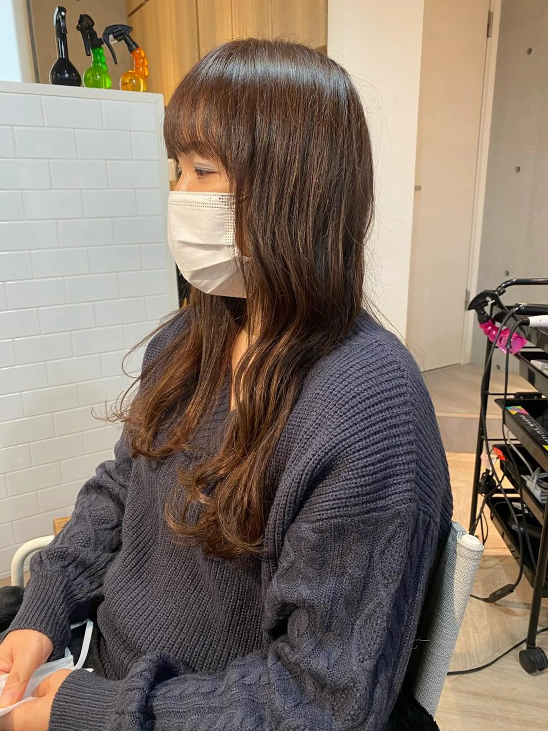 ロング カット ヘアカラー トリートメント 西山 恵太郎のヘアスタイル